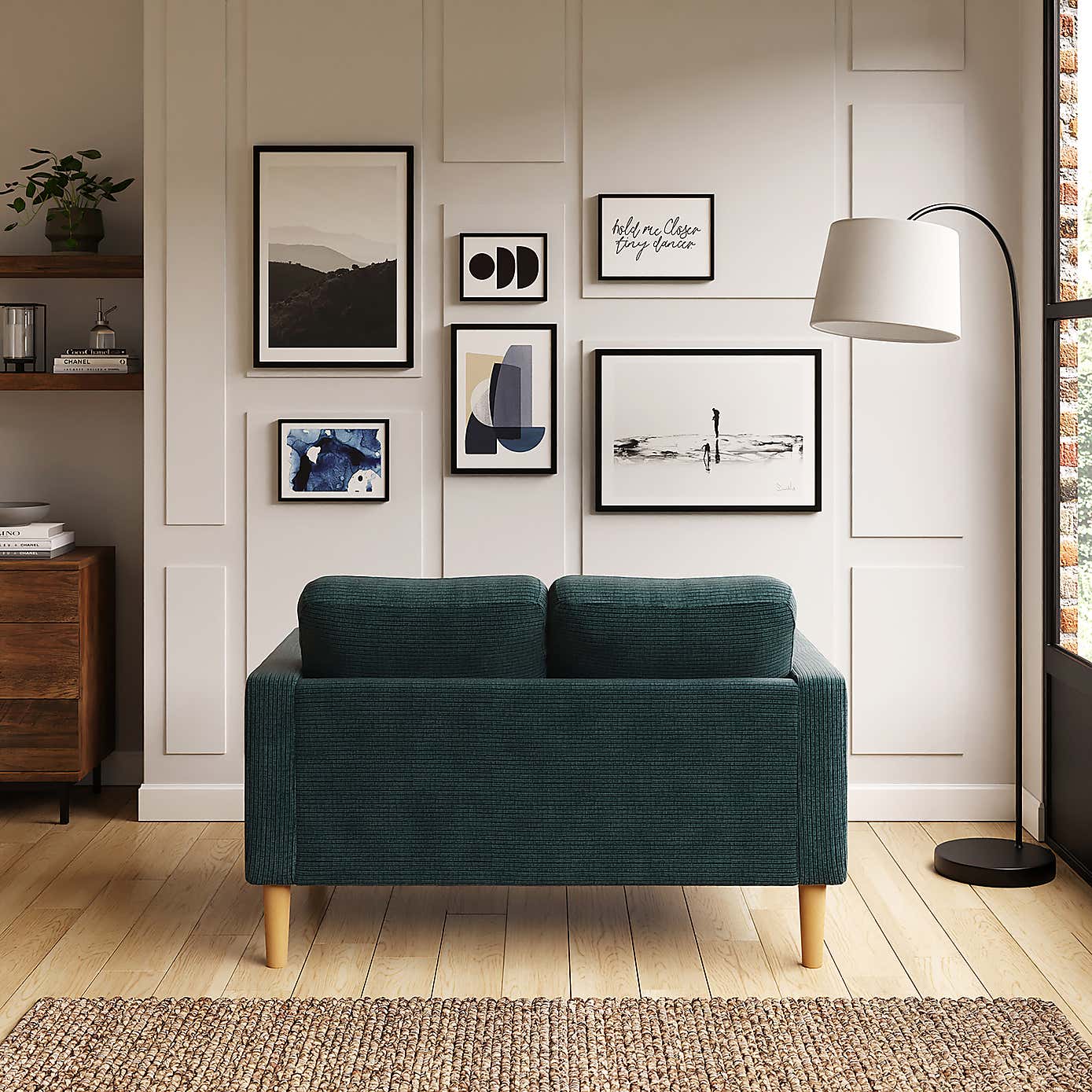 Jacob Cord Compact 2 Seater Sofa