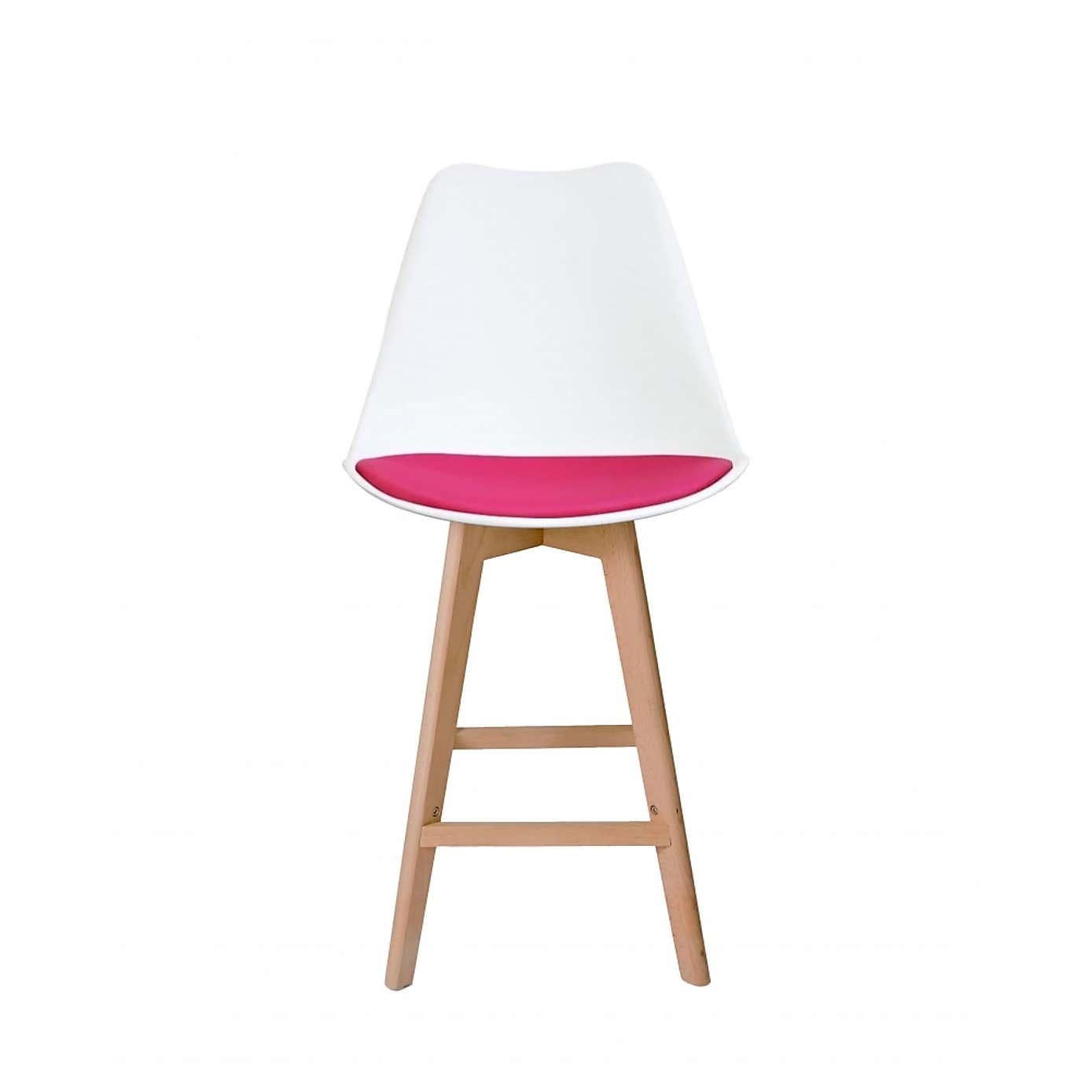 Fusion Living Soho White Plastic Bar Stool