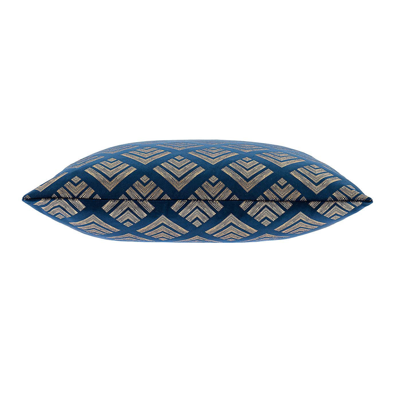 Velvet Geo Foil Navy Cushion Cover
