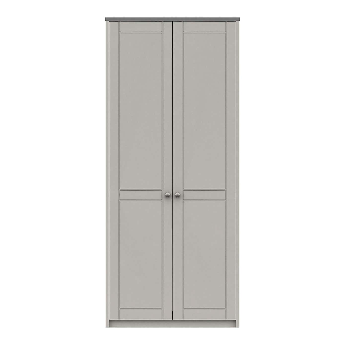 Darwin Grey 2 Door Wardrobe