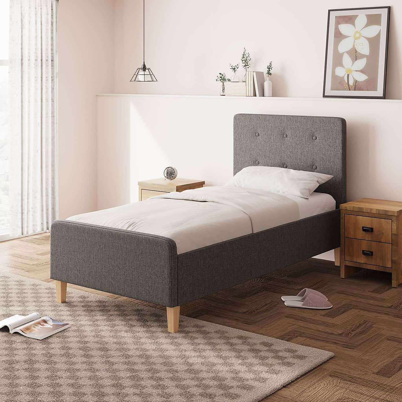 Ashbourne Fabric Ottoman Bed