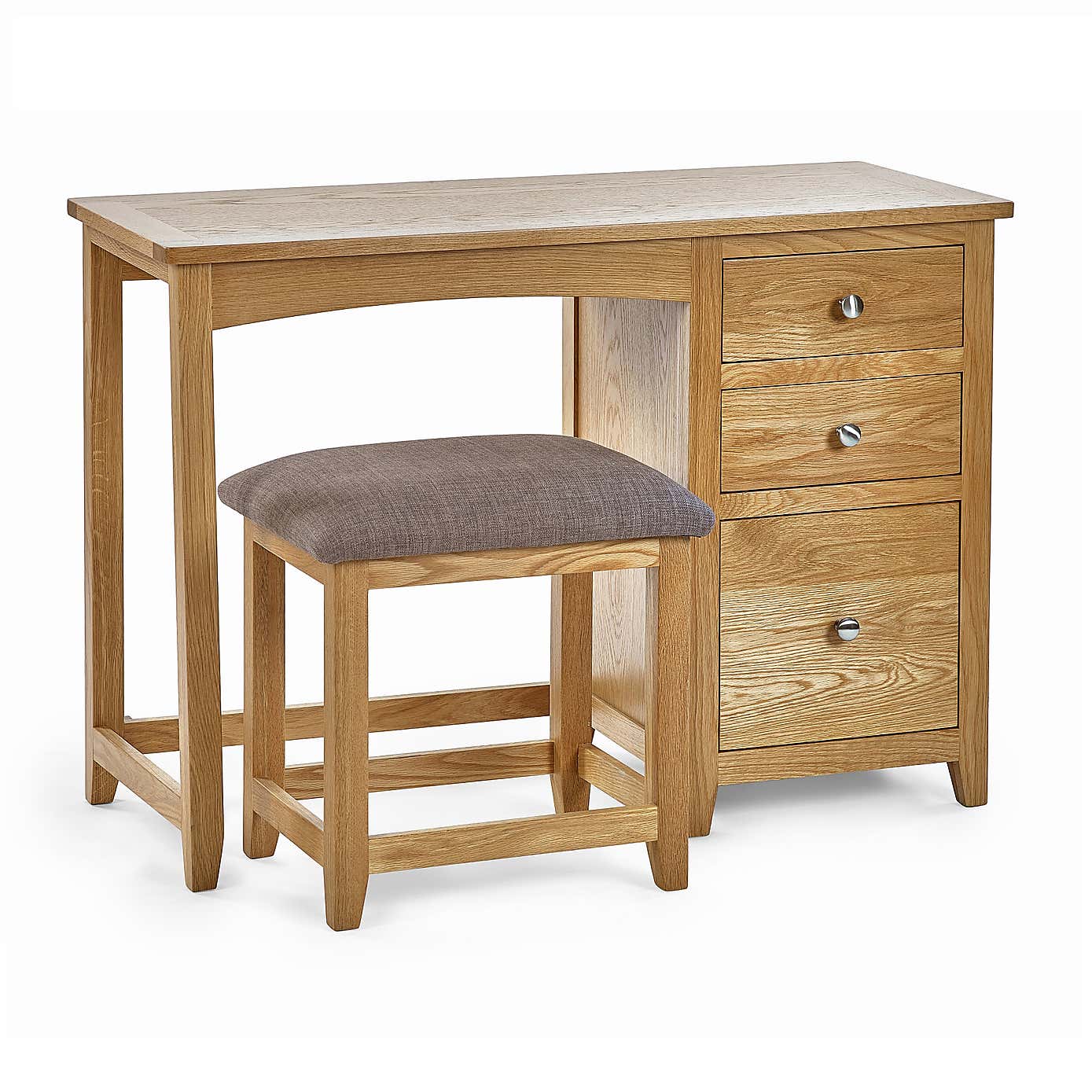 Jenkins Single Dressing Table and Stool, Oak