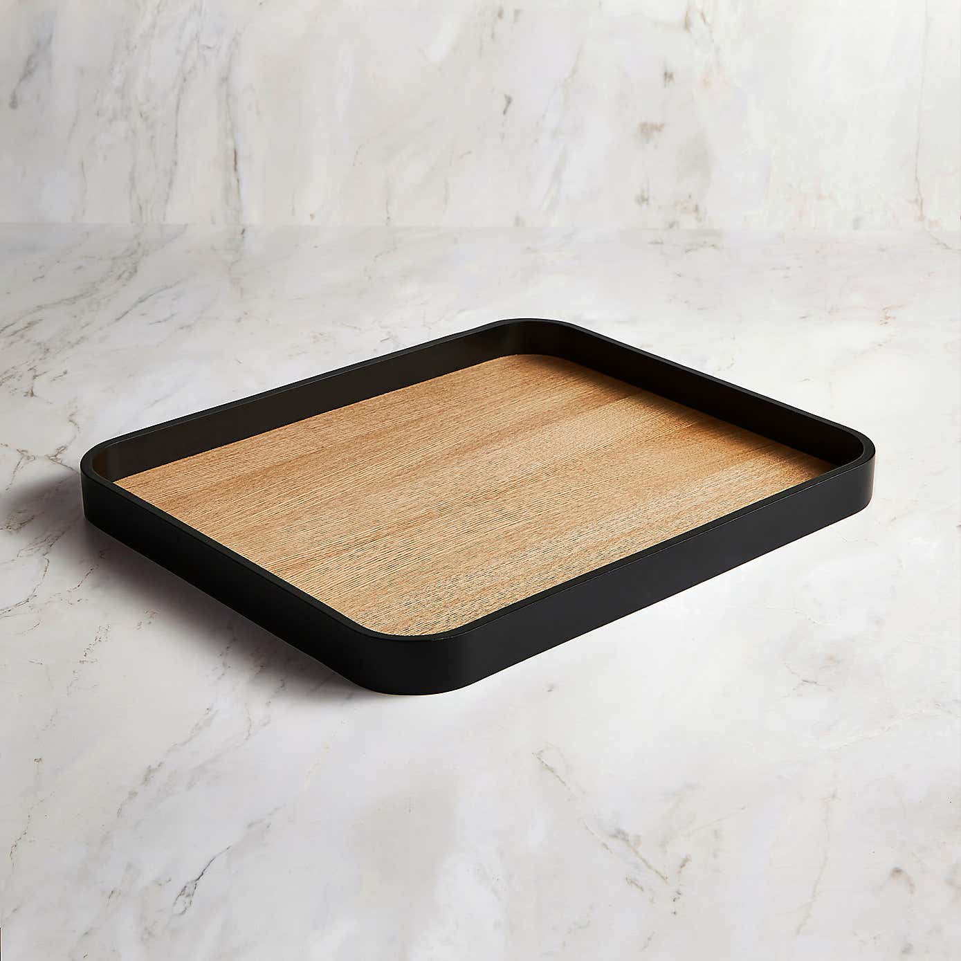 Maddox Rectangle Black Tray