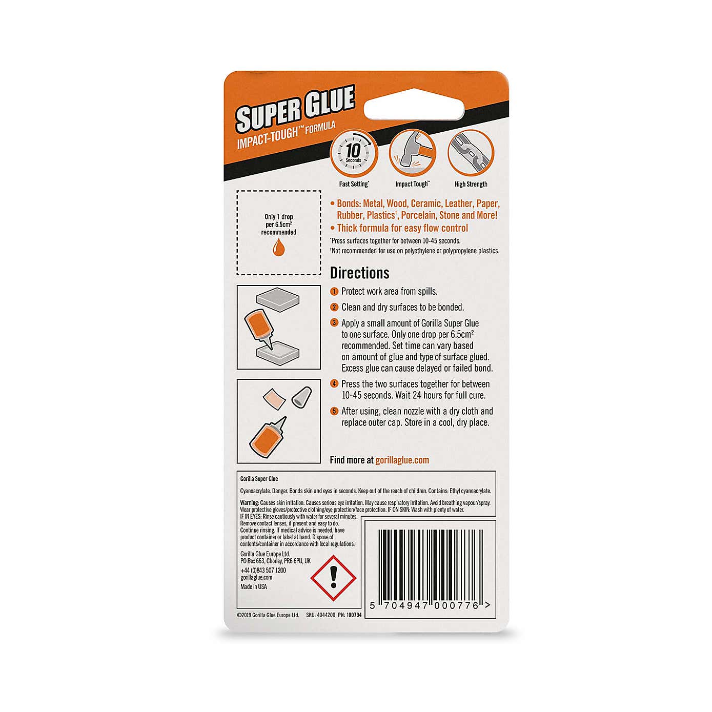 Gorilla 15g Blue Super Glue