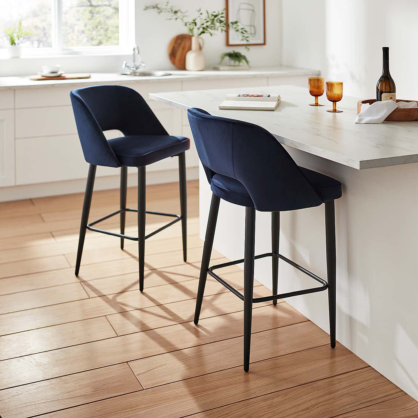 Lillia Velvet Bar Stool