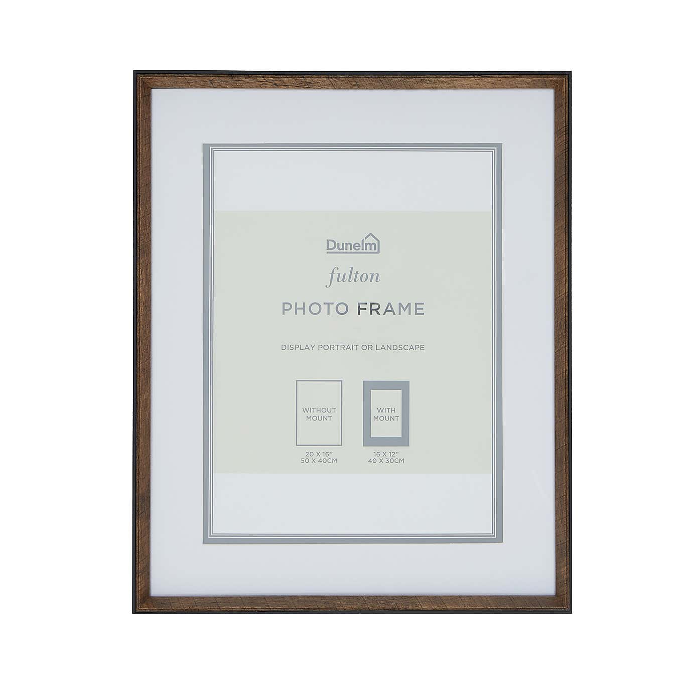 Fulton Natural and Black Photo Frame
