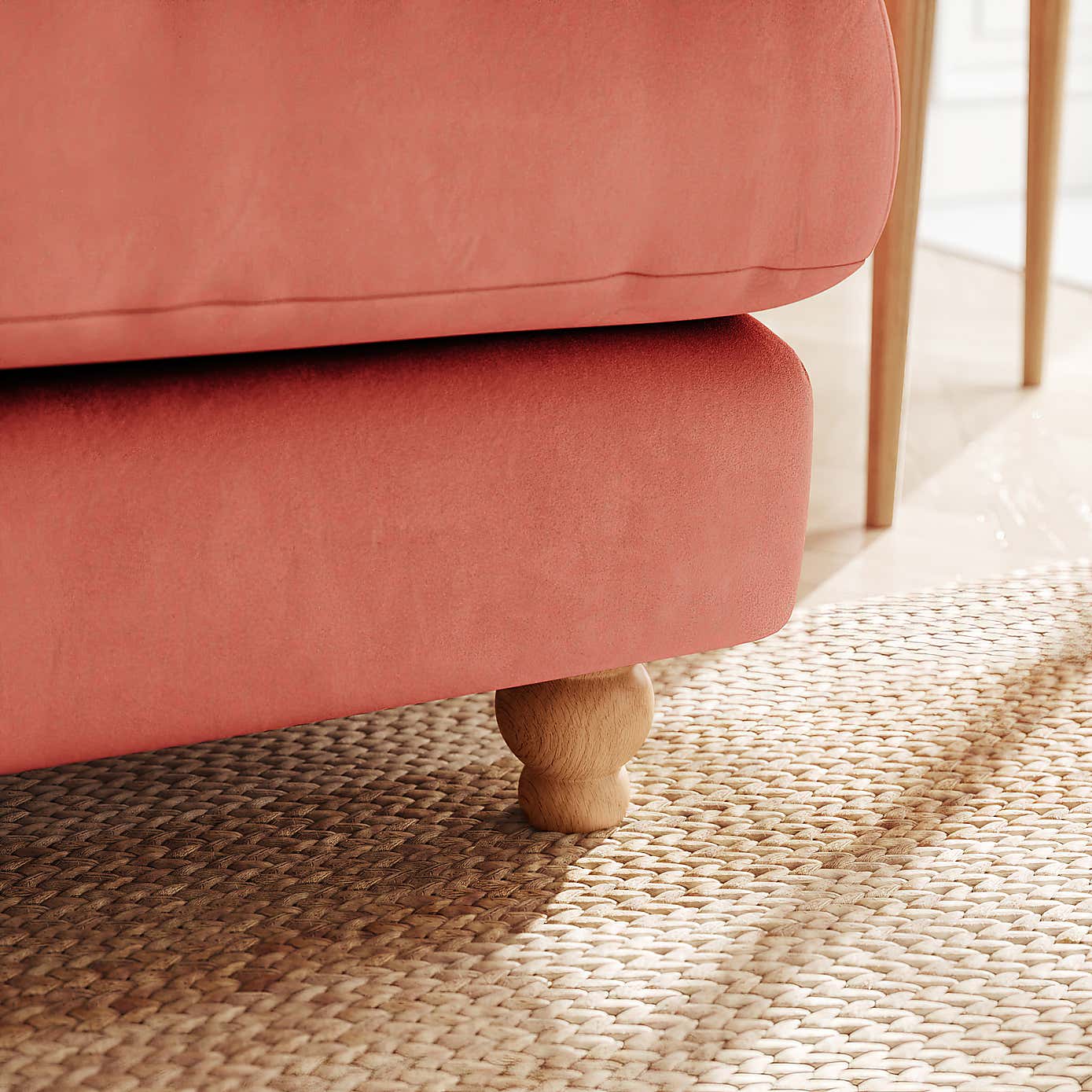 Martha Matte Plush Velvet Snuggle Sofa