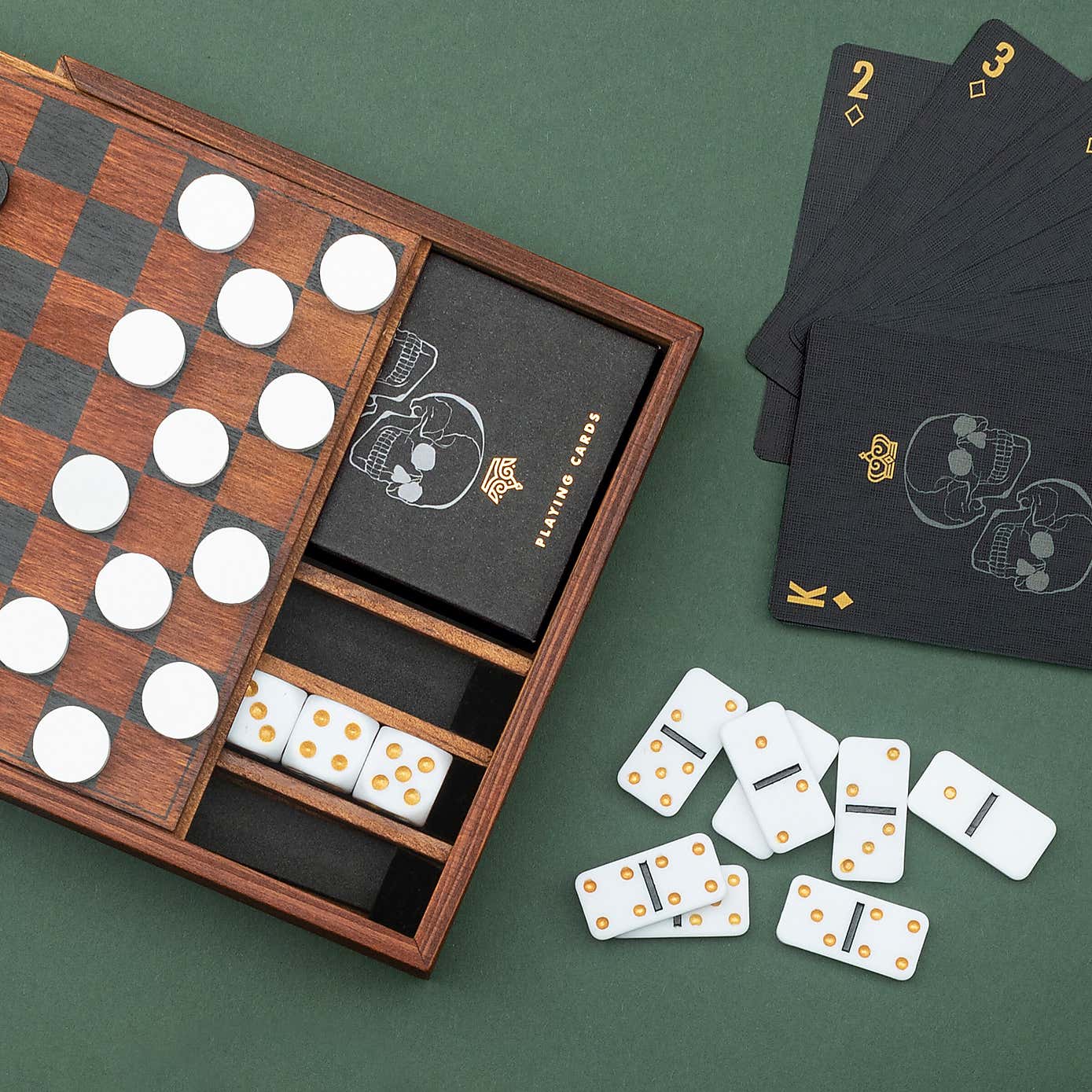 Luckies Games Night All-in-One Wooden Games Set
