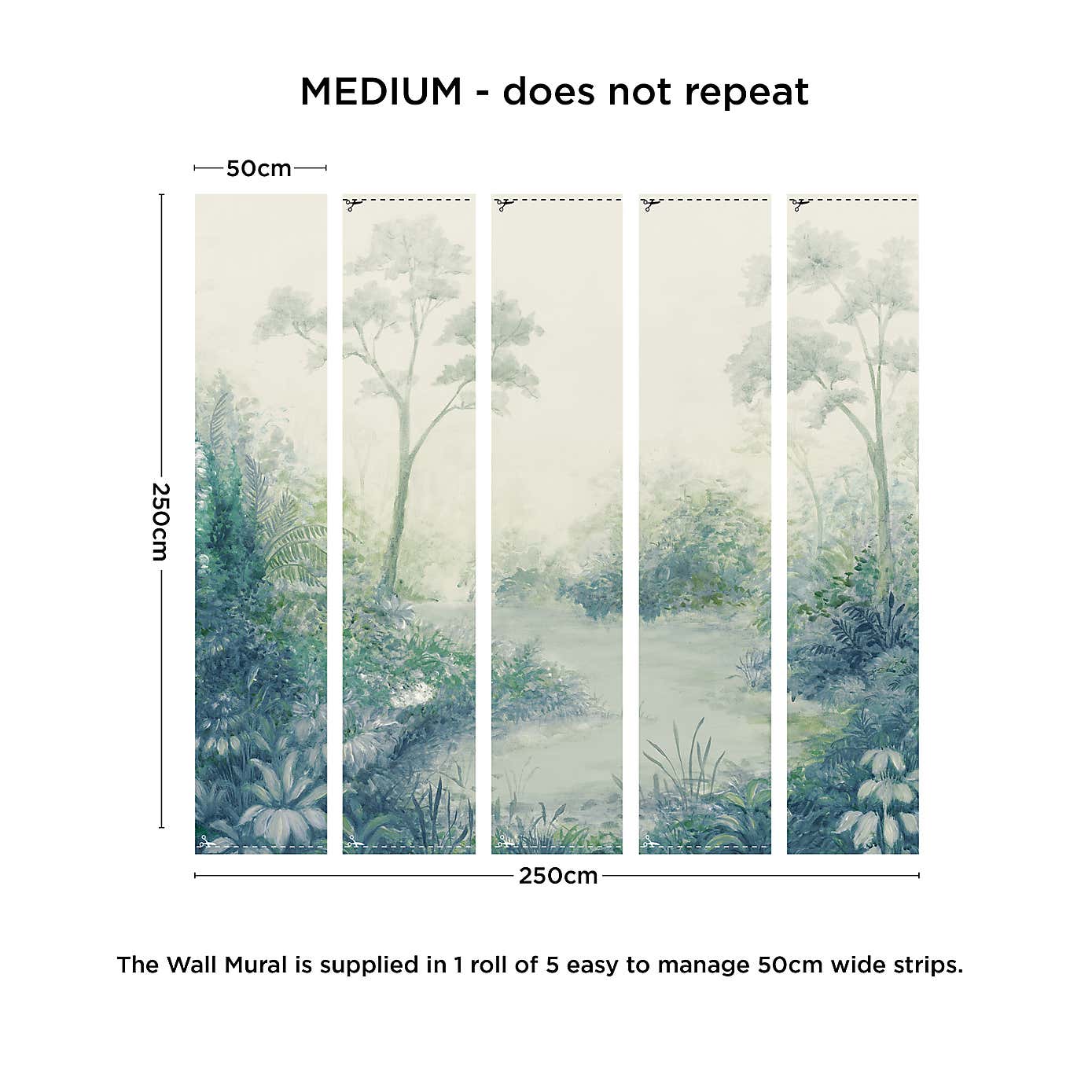 Cranberry and Laine Tranquil Floral Wall Mural