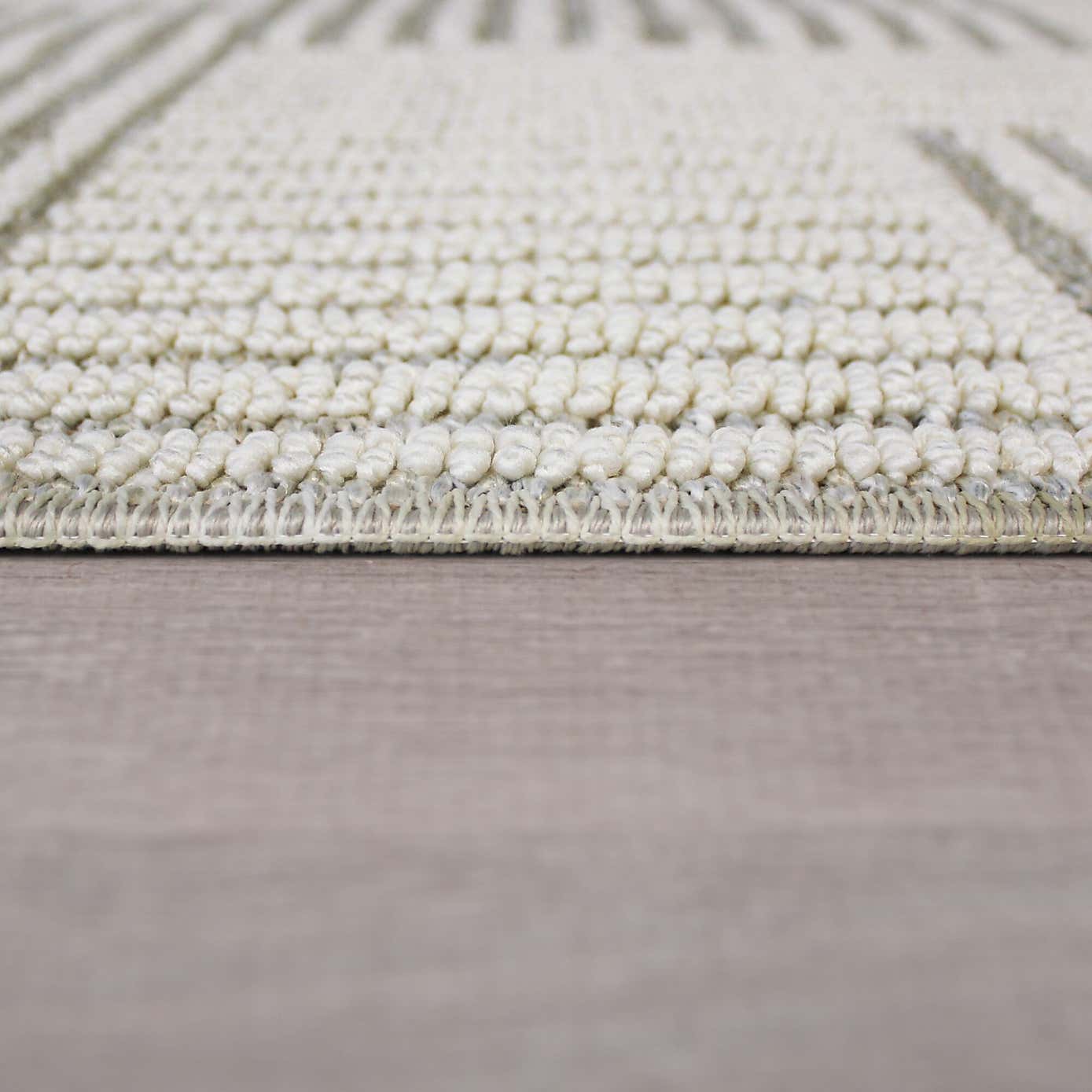 Bobble Grid Washable Rug