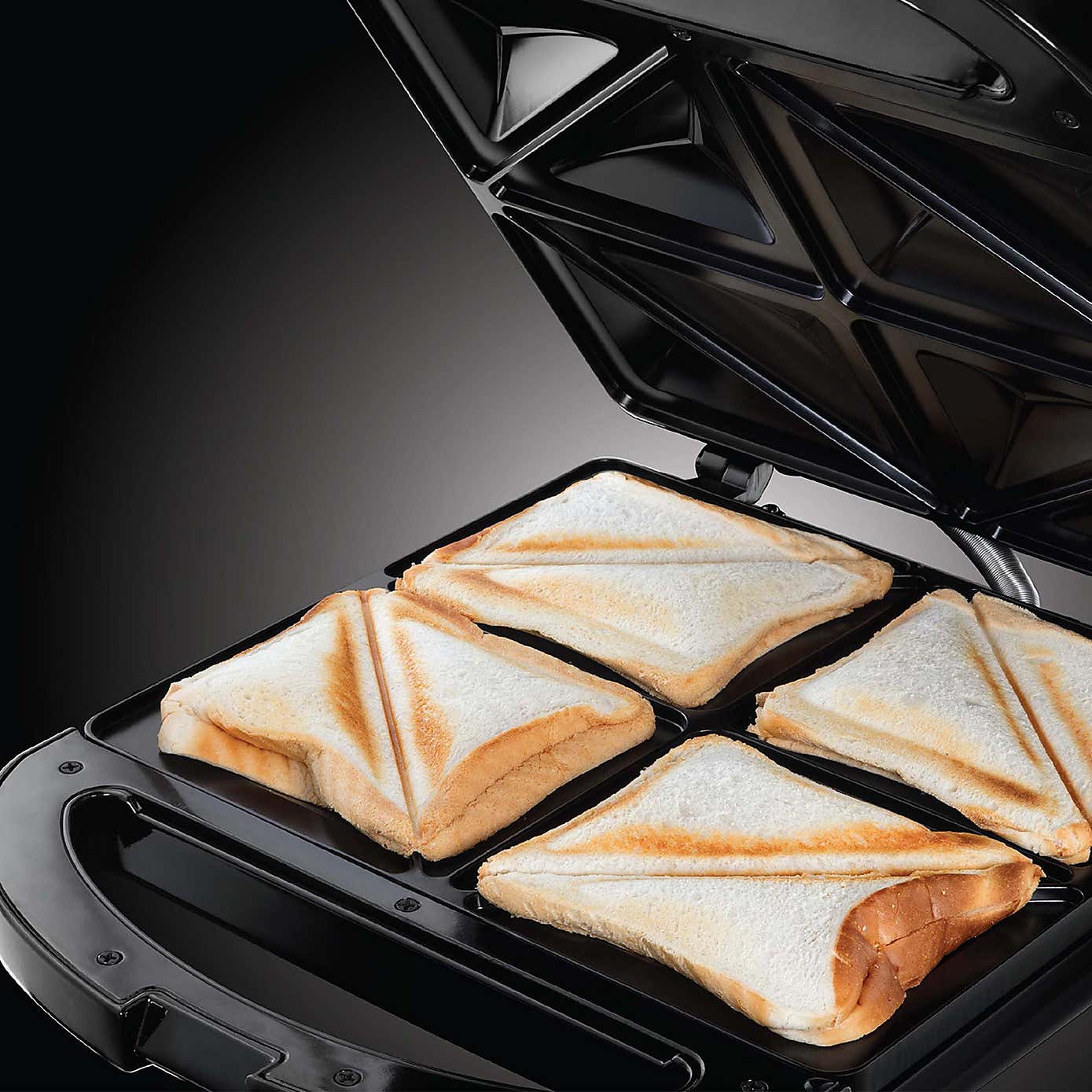 Russell Hobbs 4 Portion Black Deep Fill Sandwich Maker