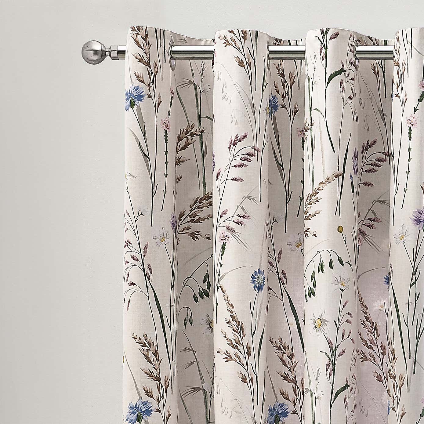 Catherine Lansfield Grasmere Floral Reversible Eyelet Curtains