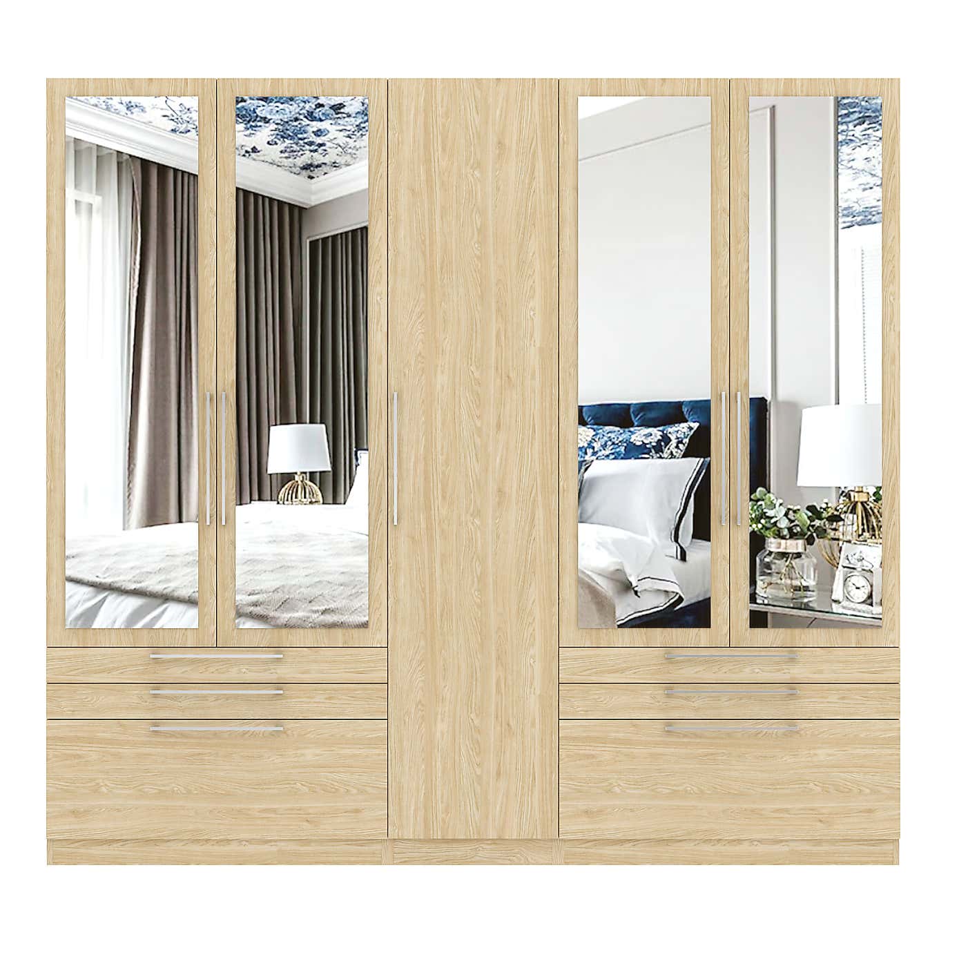 Foster 5 Door 6 Drawer Wardrobe