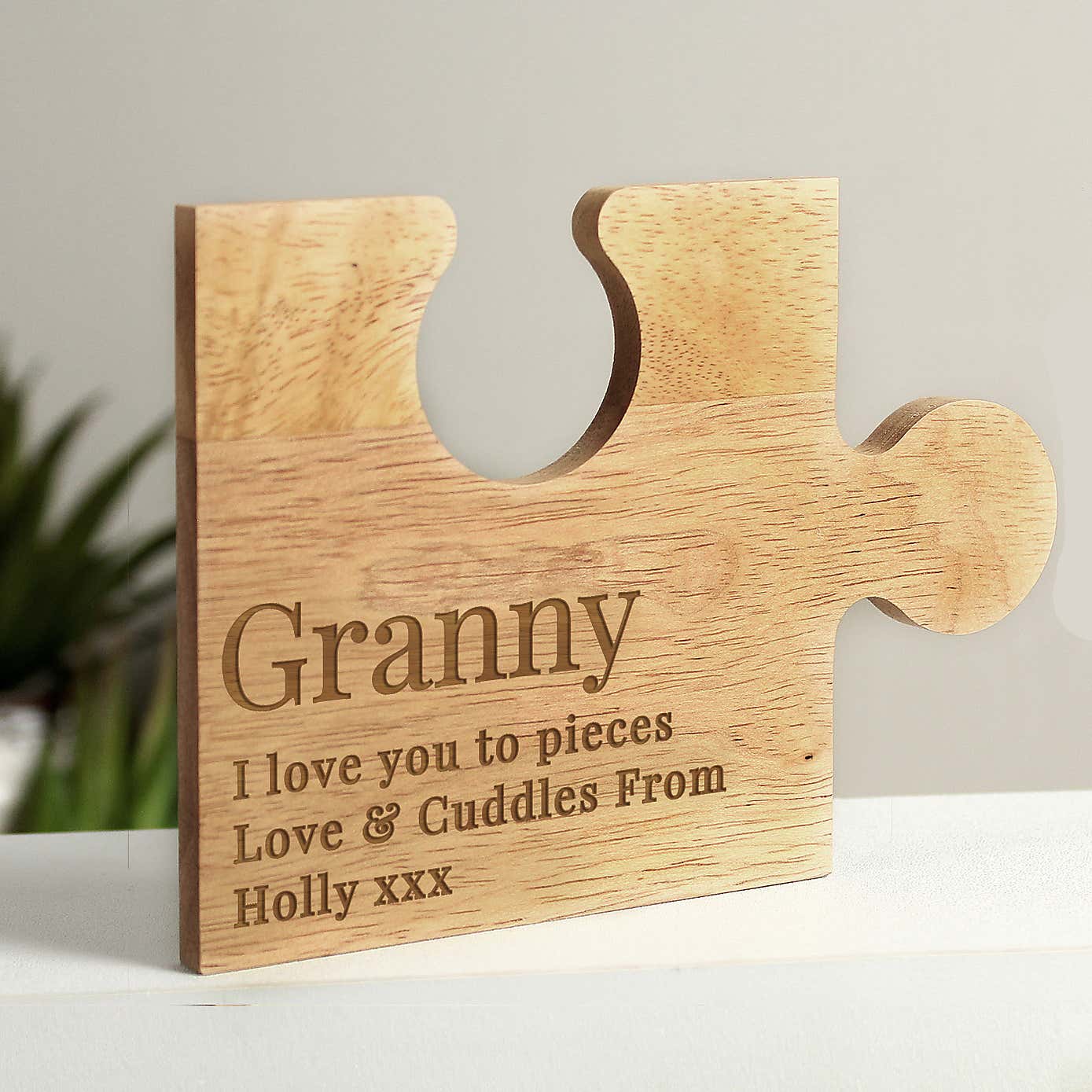 Personalised Free Text Jigsaw Piece Ornament