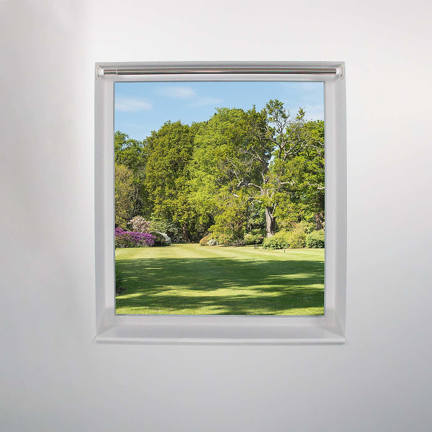 Easy Fit 60 Second Satin Silver Extendable Tension Curtain Pole Dia. 19/22mm