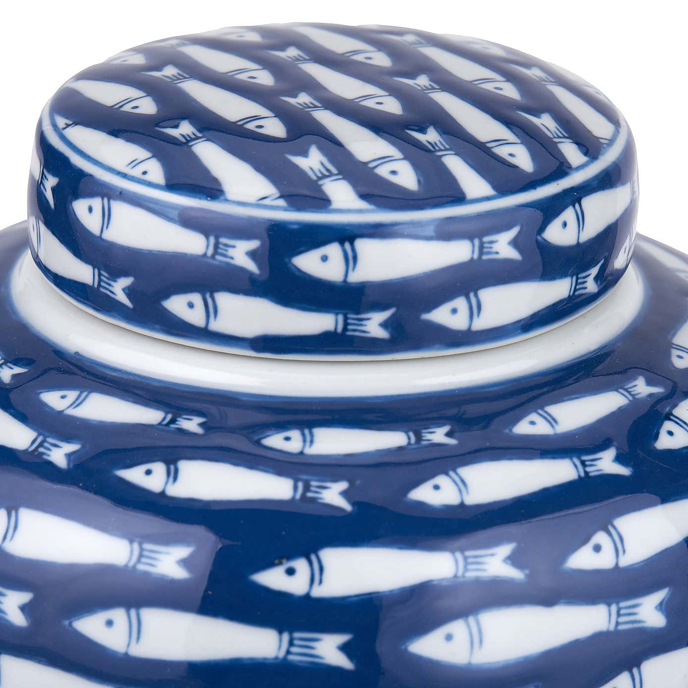 Schoal Fish Ceramic Ginger Jar