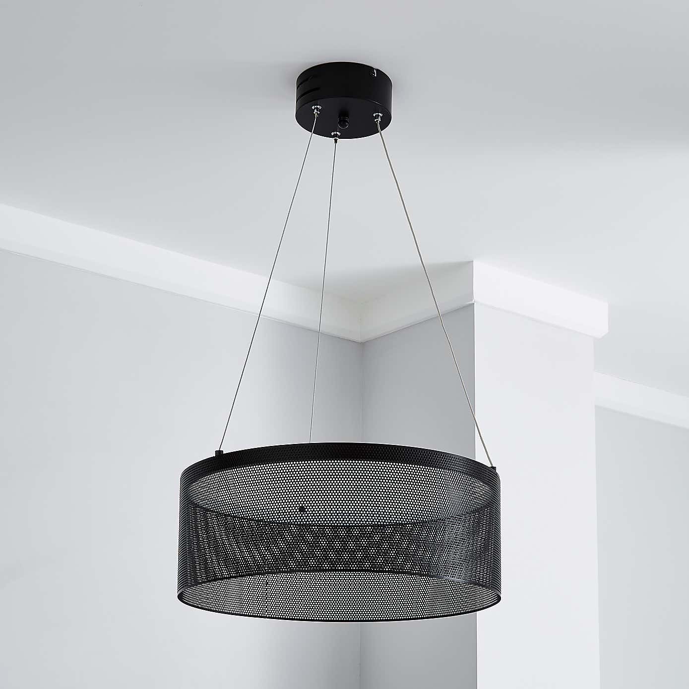 Mesh Black LED Ceiling Fitting
