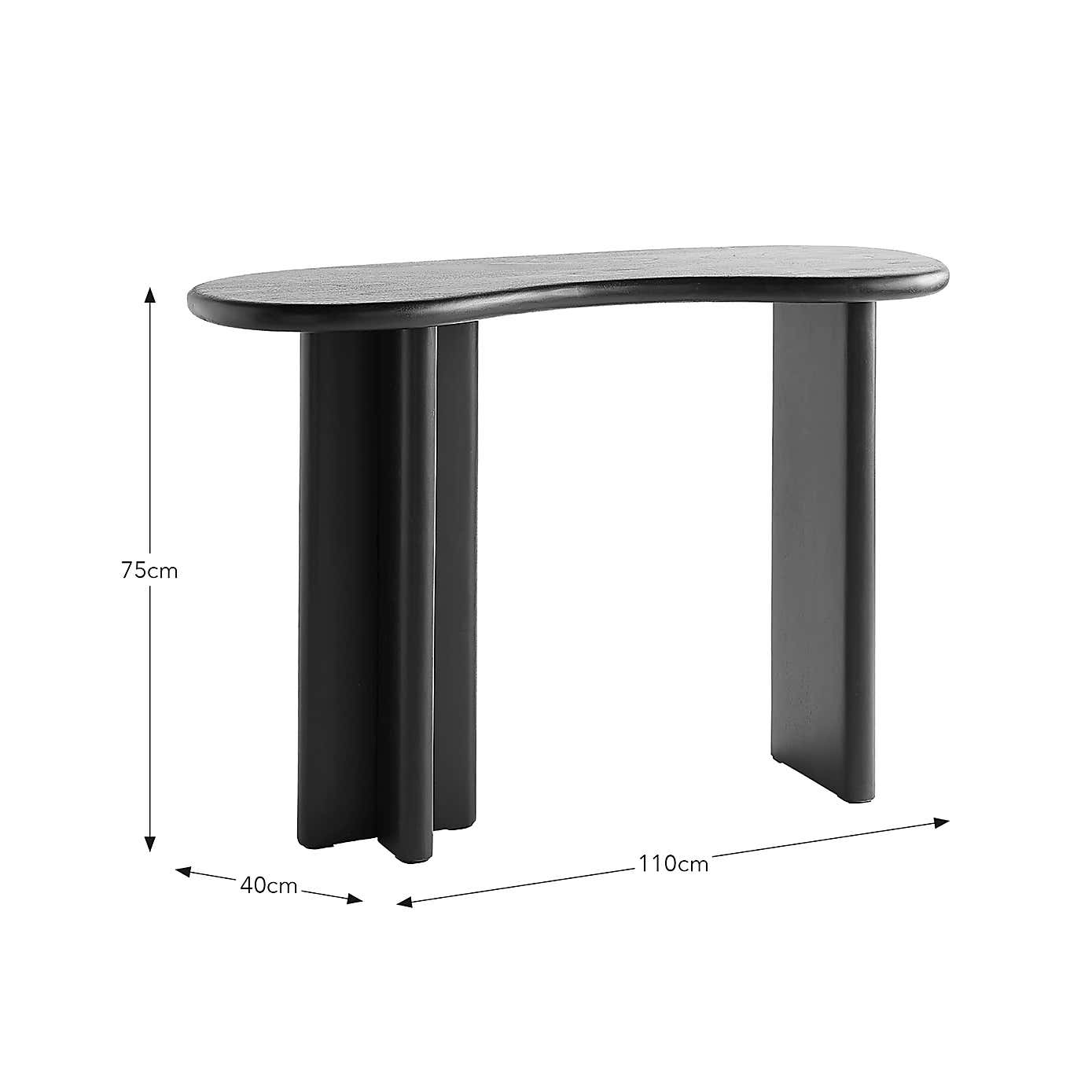 Ludo Kidney Shaped Console Table