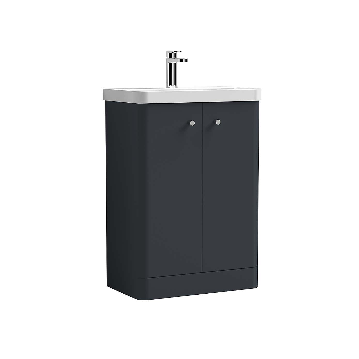 Core Floor Standing 2 Door Vanity Unit with Basin