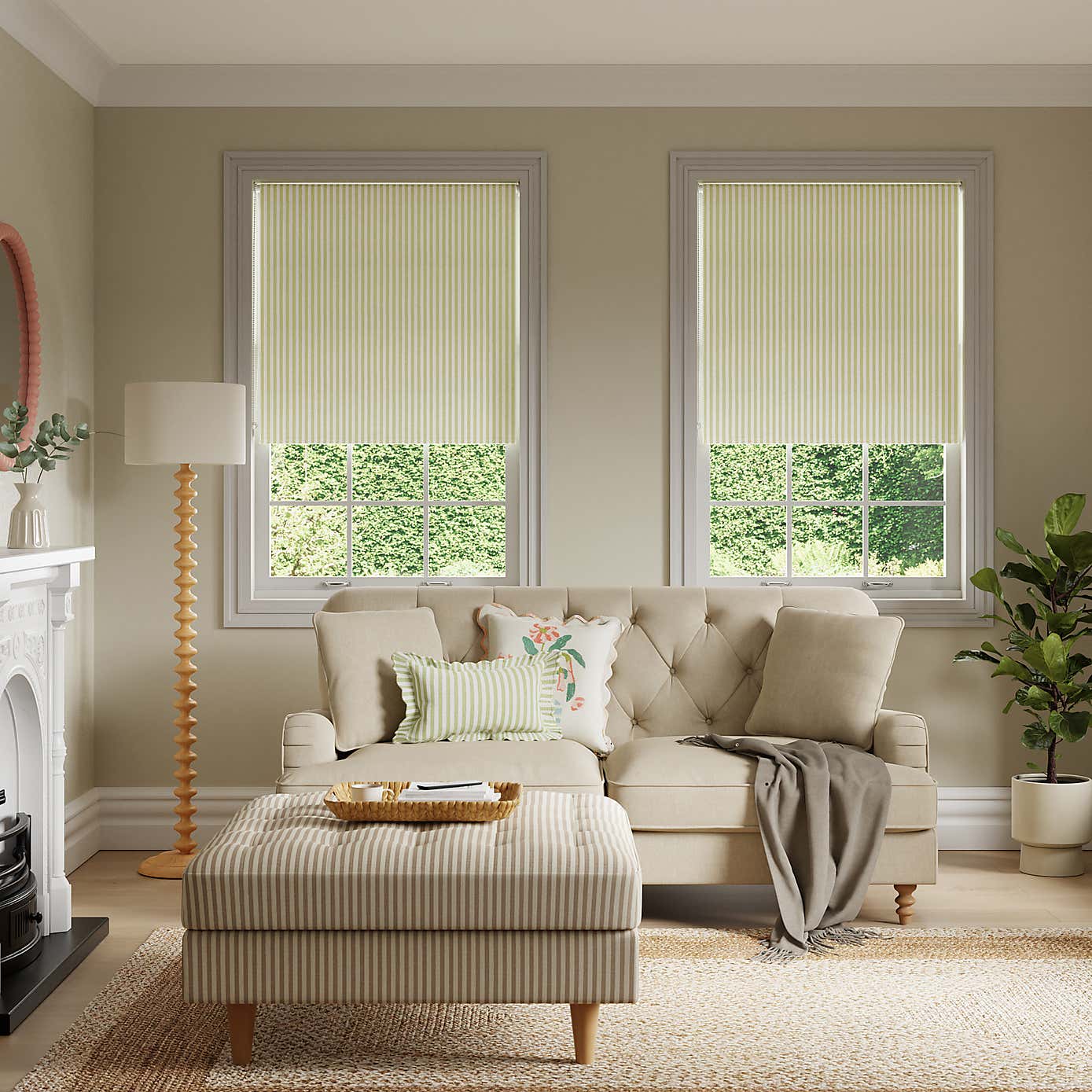 Linford Stripe Blackout Roller Blind