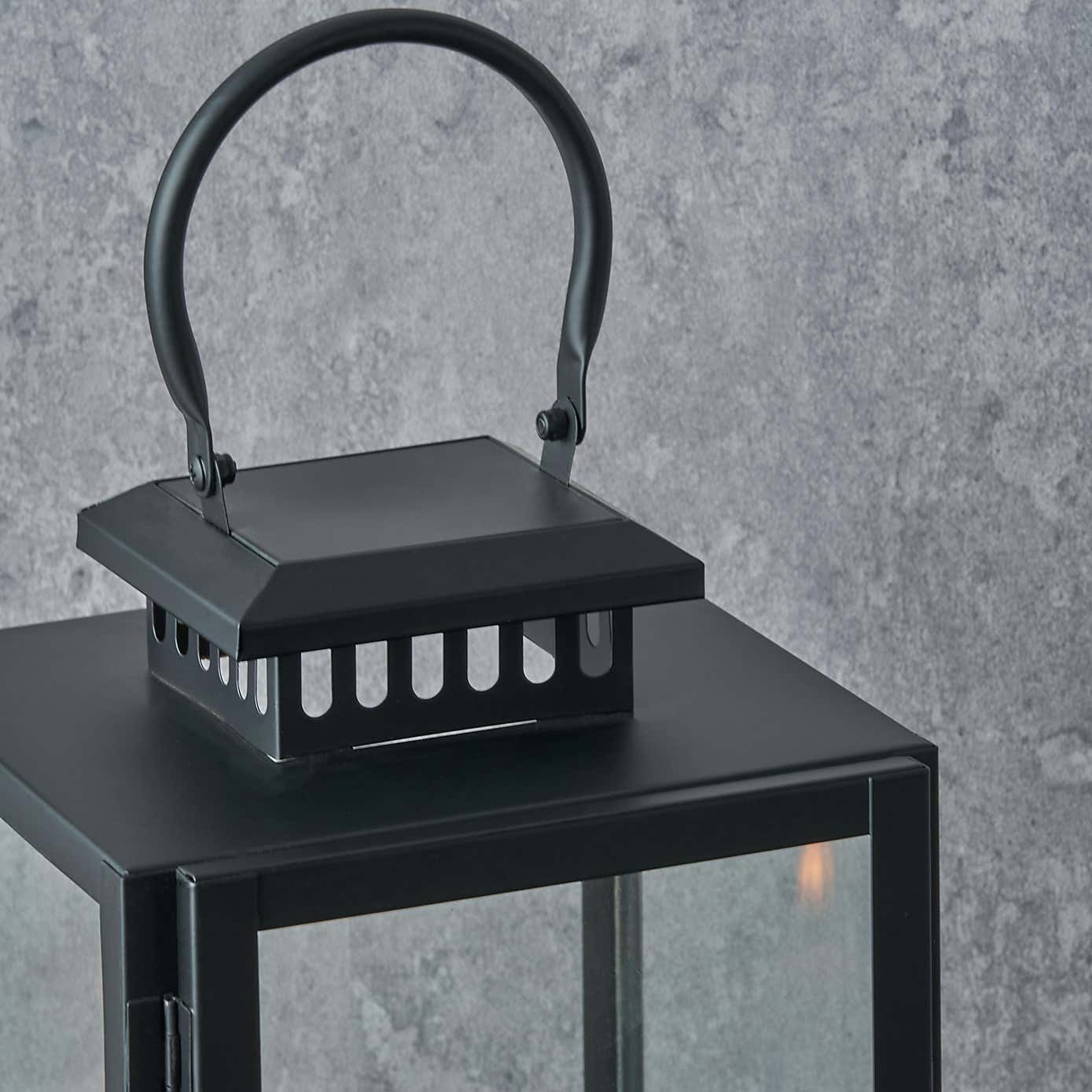 Metal & Glass Rectangular Lantern