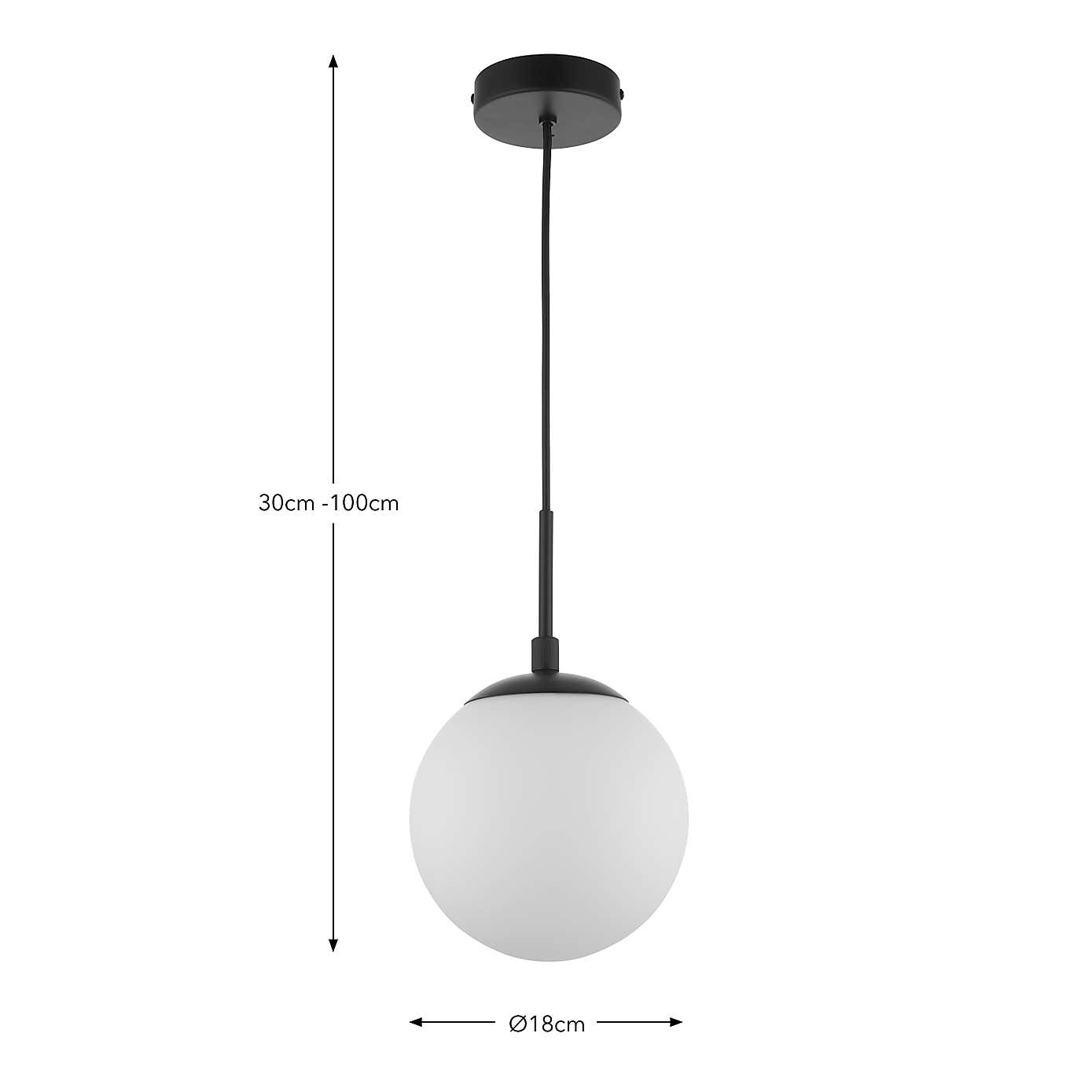 Sfera Industrial Bathroom Adjustable Pendant Light