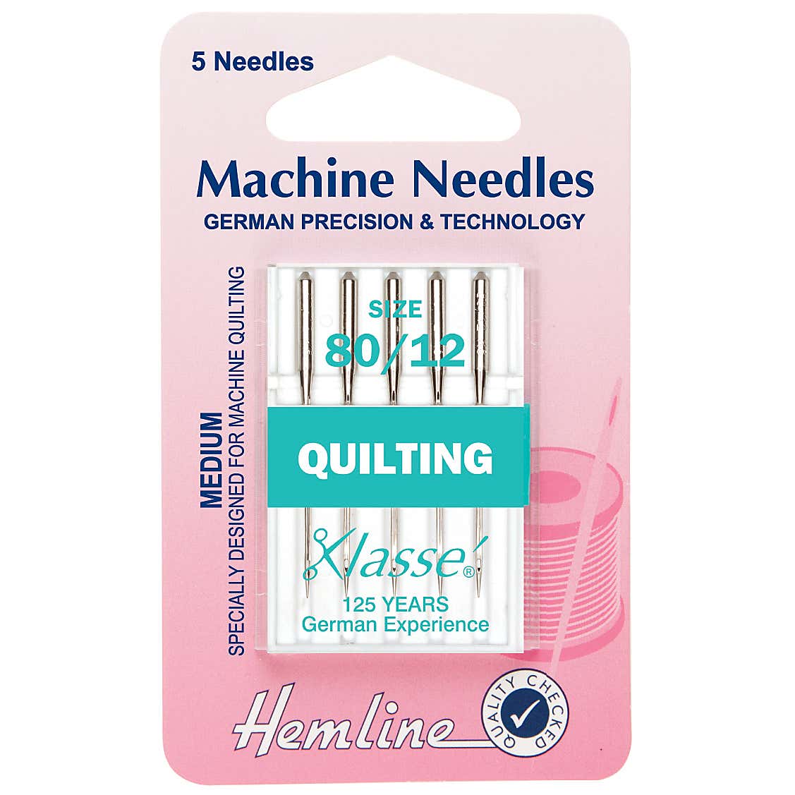 Hemline Medium Quilting Sewing Machine Needles