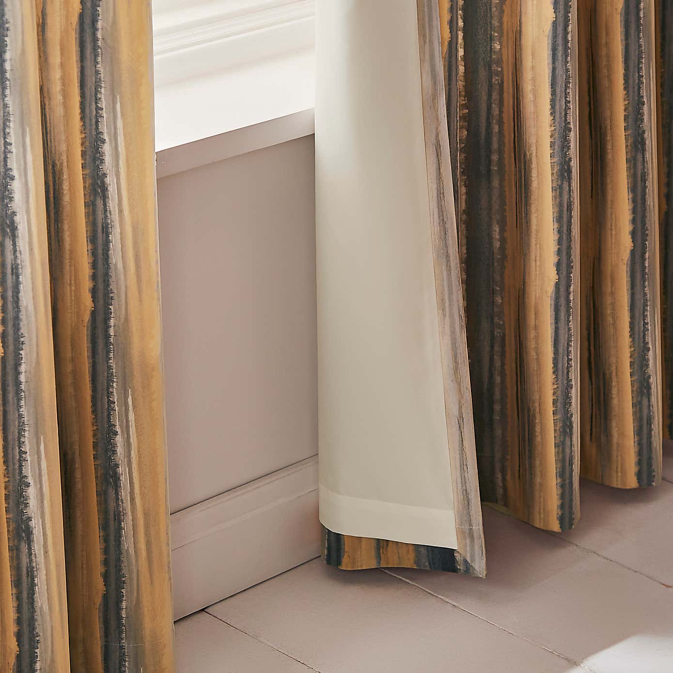 Watercolour Stripe Eyelet Curtains