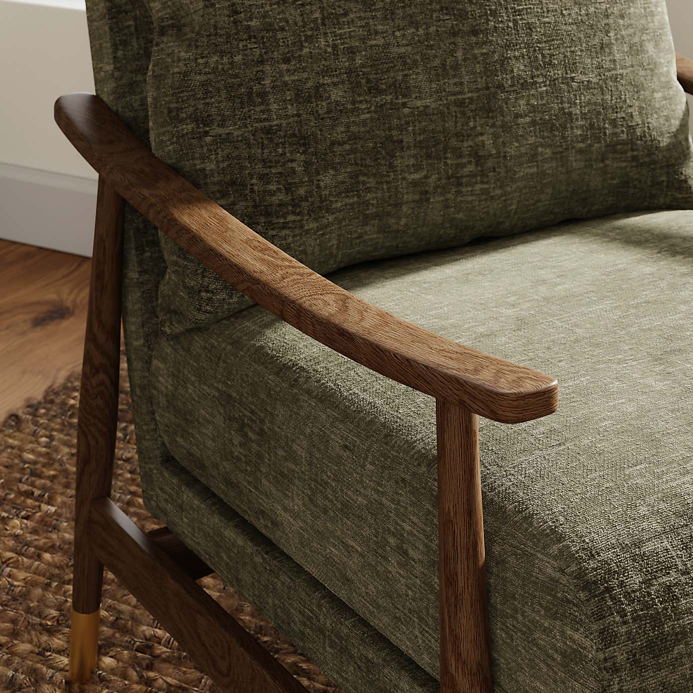 Nelson Distressed Chenille Occasional Armchair