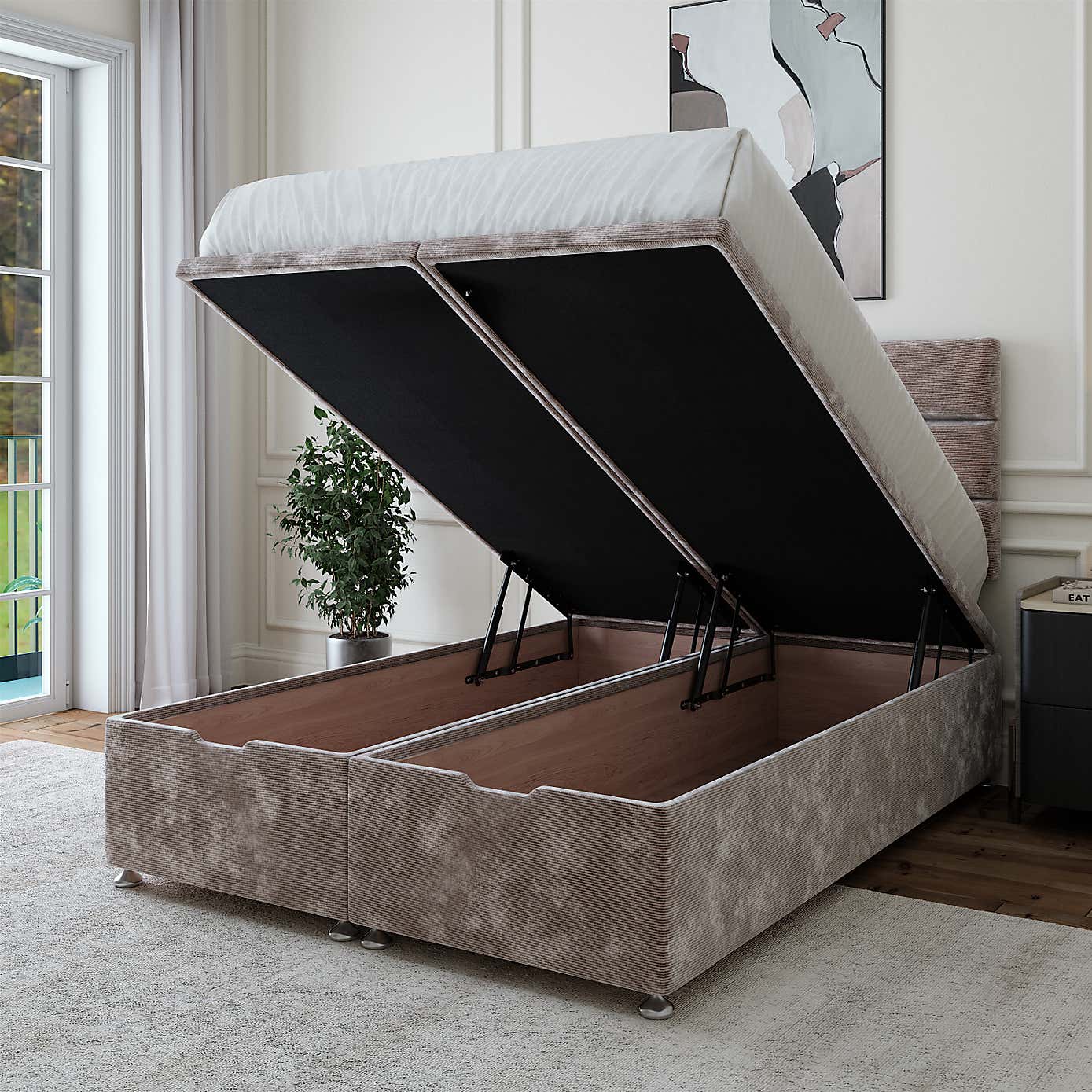 Bedmaster Luxury Chenille End of Bed Ottoman Base