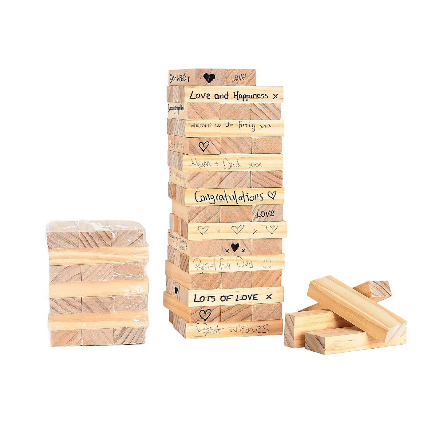 Love Story Wedding Guest Book Wooden Blocks