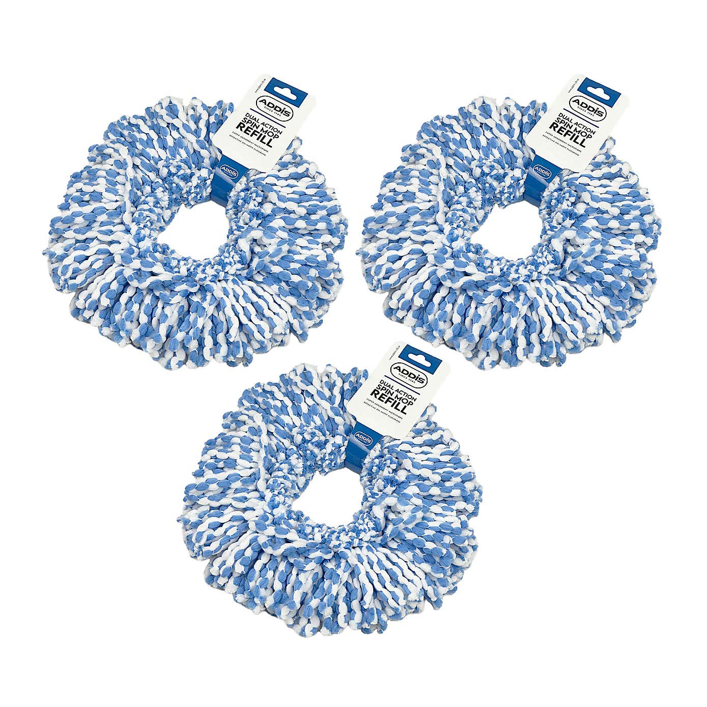 Addis Dual Action Spin Mop 3 Mop Refills
