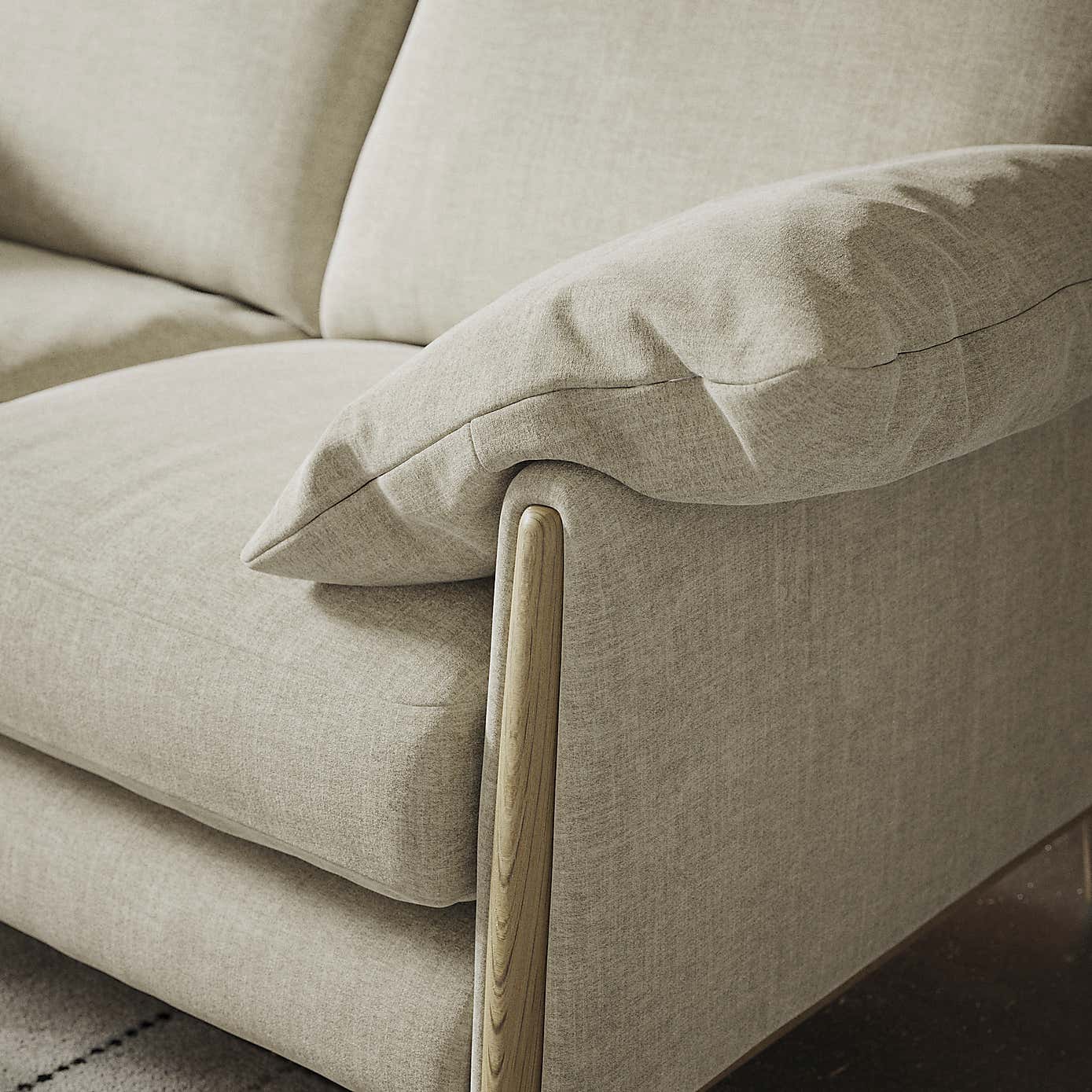 Hector Tonal Plush Chenille 3 Seater Sofa