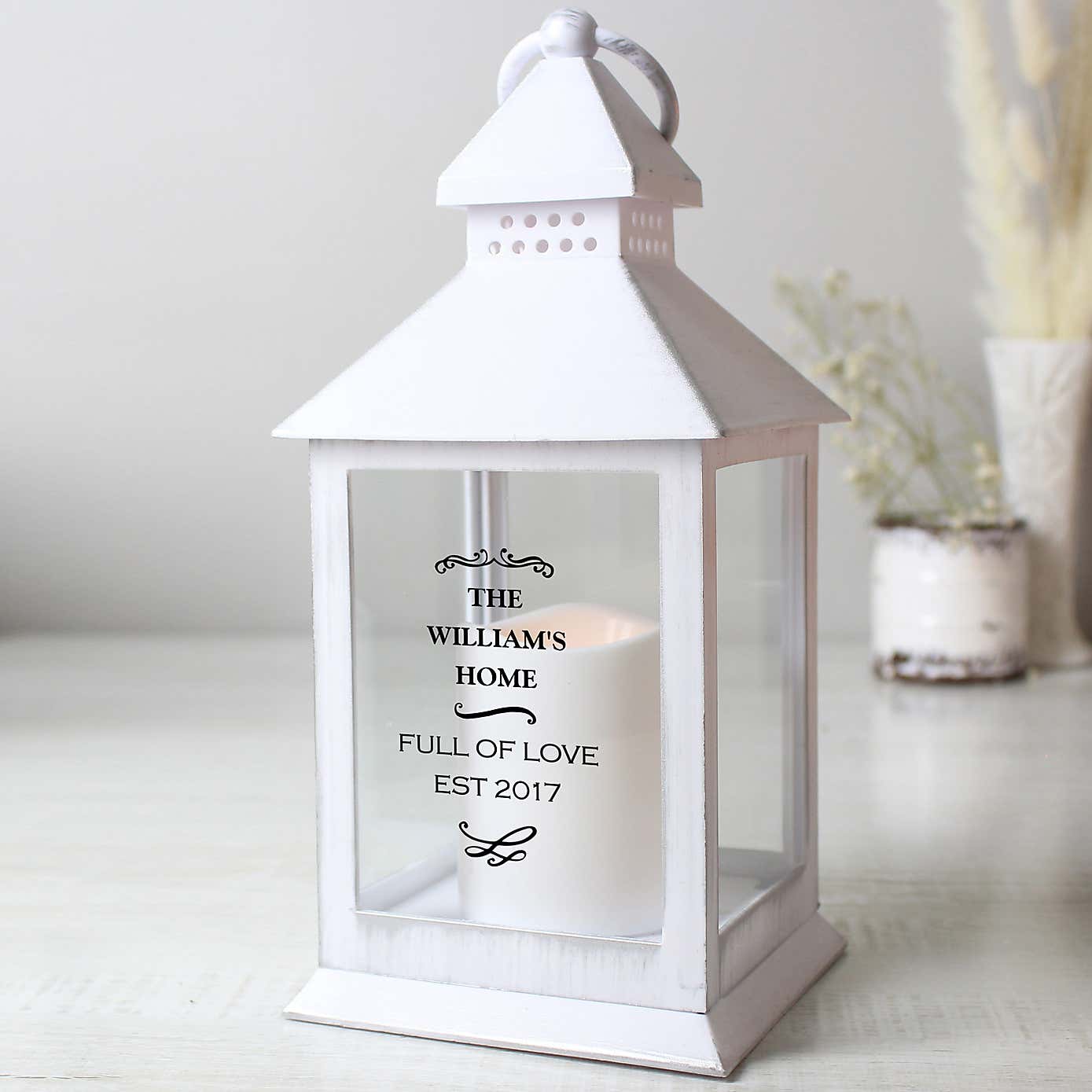 Personalised Antique Scroll Lantern