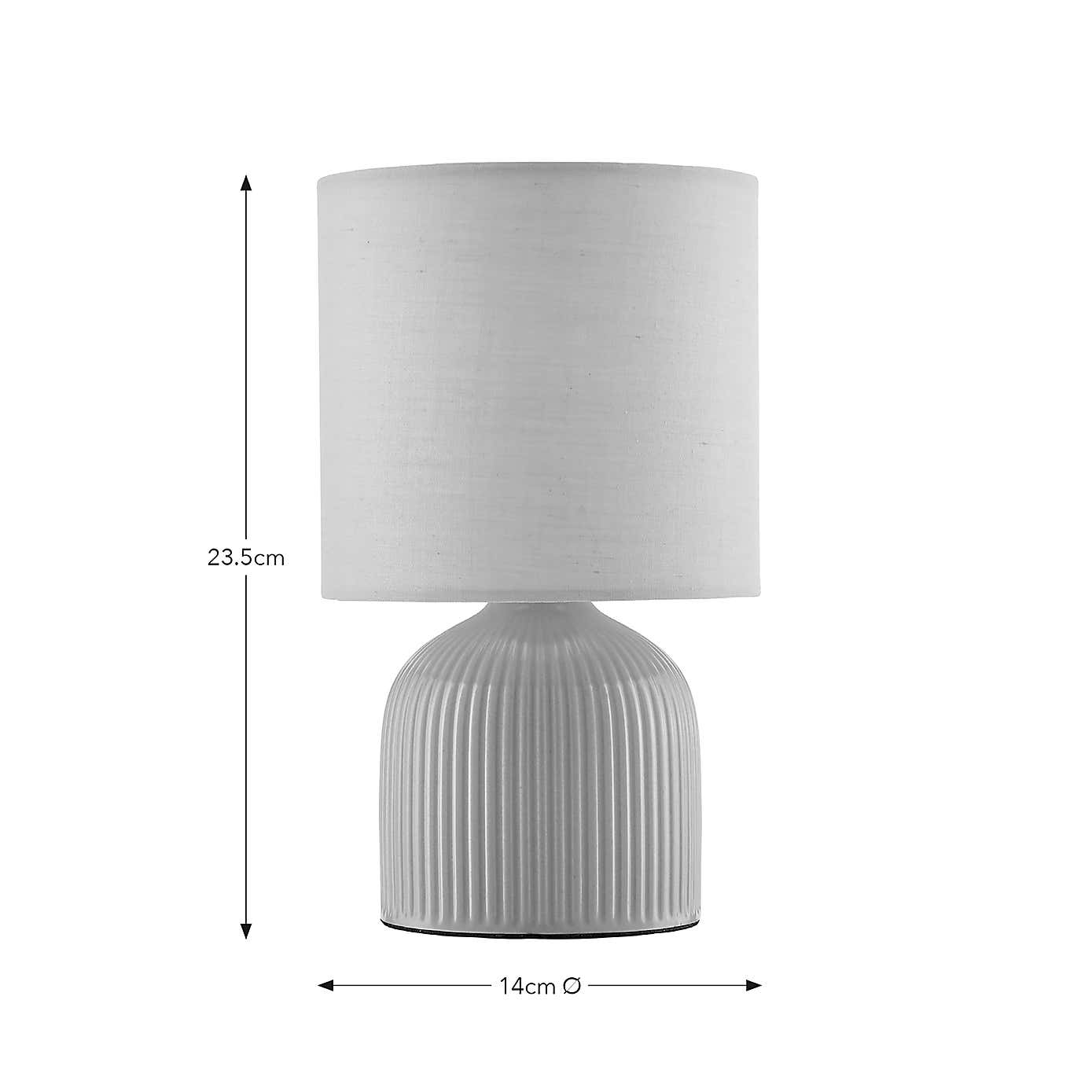 Hebe Ribbed Ceramic Table Lamp