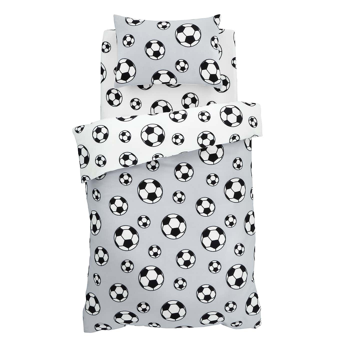 Catherine Lansfield Football Fleece Duvet Cover and Pillowcase Set