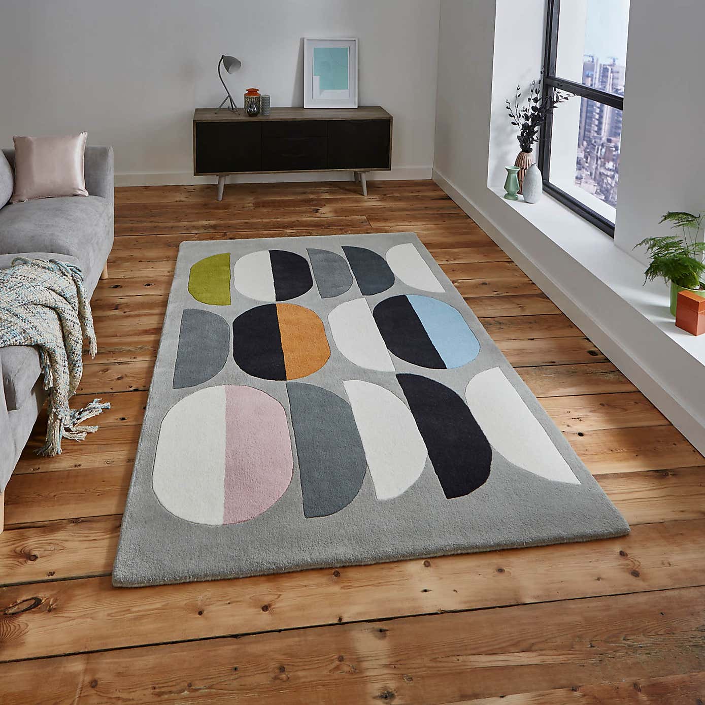Grey Inaluxe Composition Rug