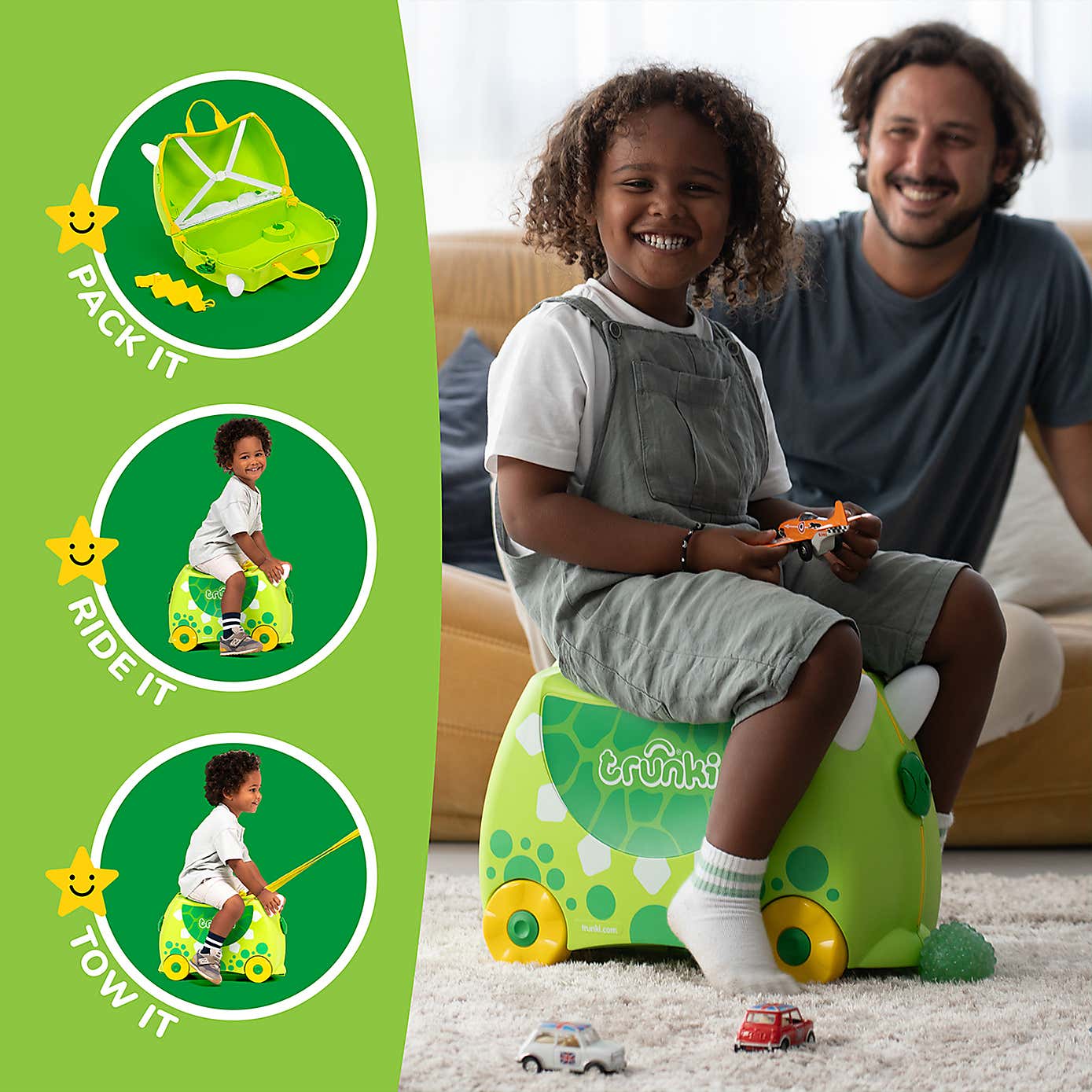 Trunki Dudley the Dinosaur Ride On Suitcase