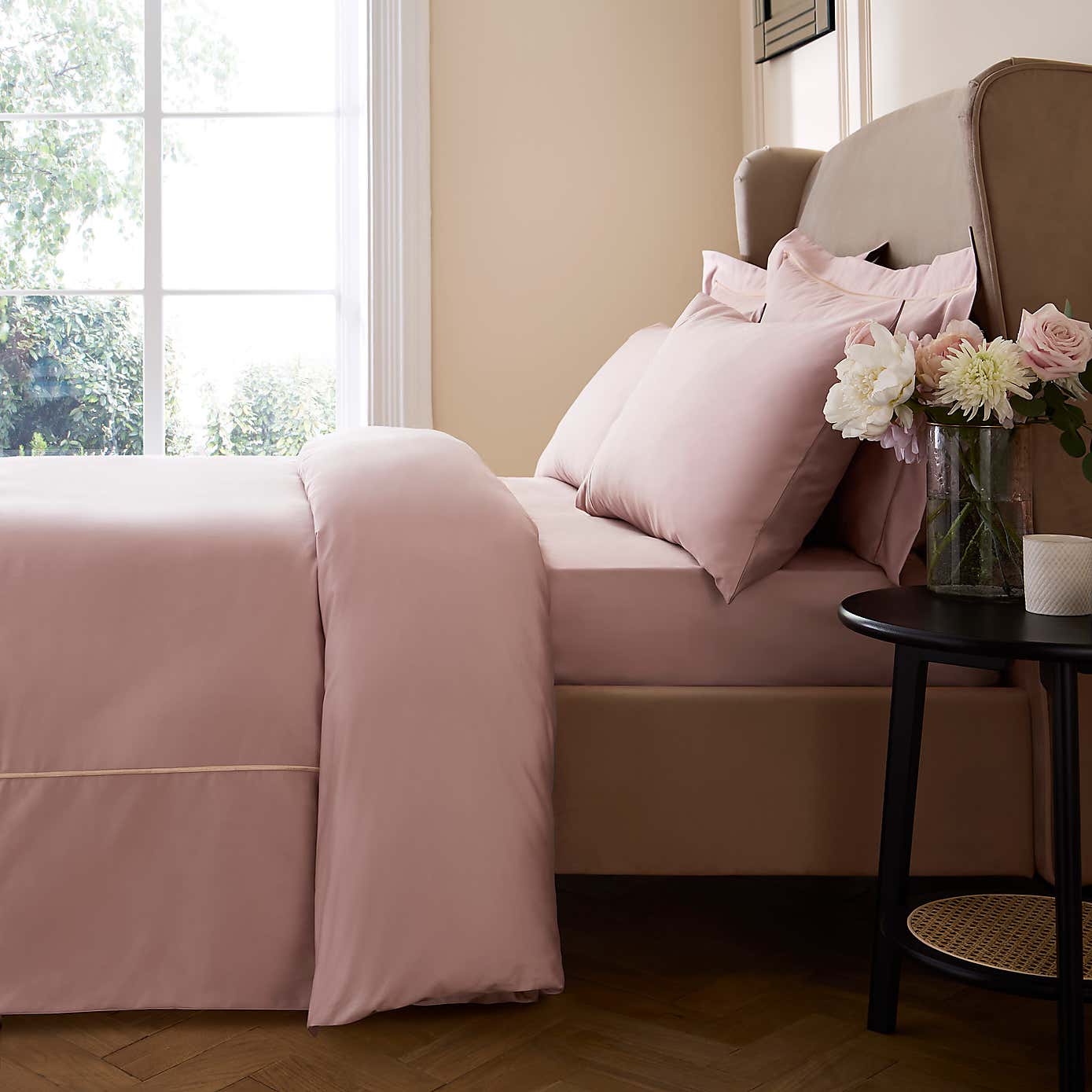 Dorma Egyptian Cotton 1000 Thread Count Silver Oxford Pillowcase