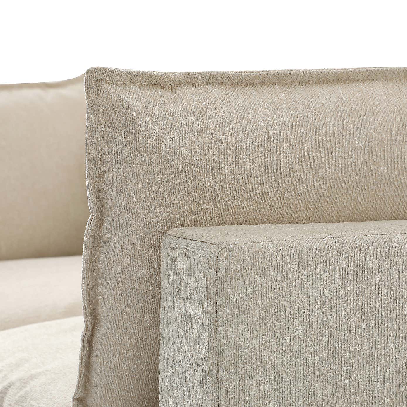 Moda 2 Seater Modular Sofa, Natural Boucle