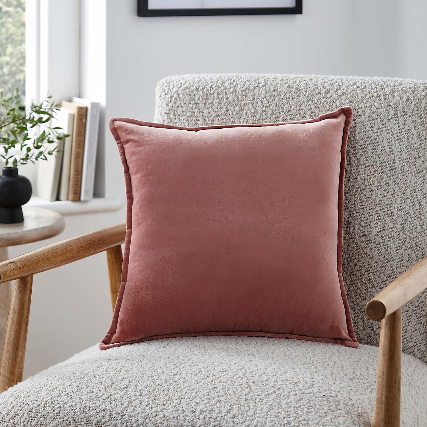 Oxford Cotton Velvet Square Cushion