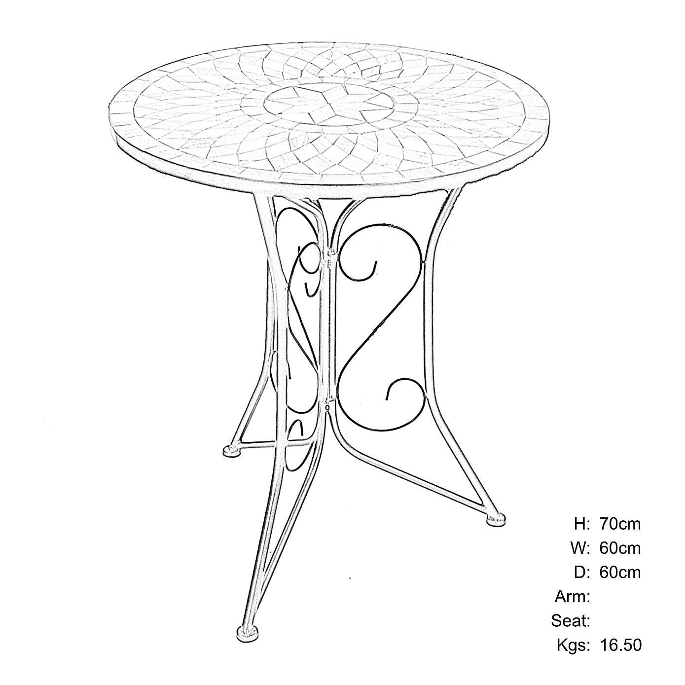 Summer Terrace Charlotte Round Bistro Table with 2 Springdale Chairs