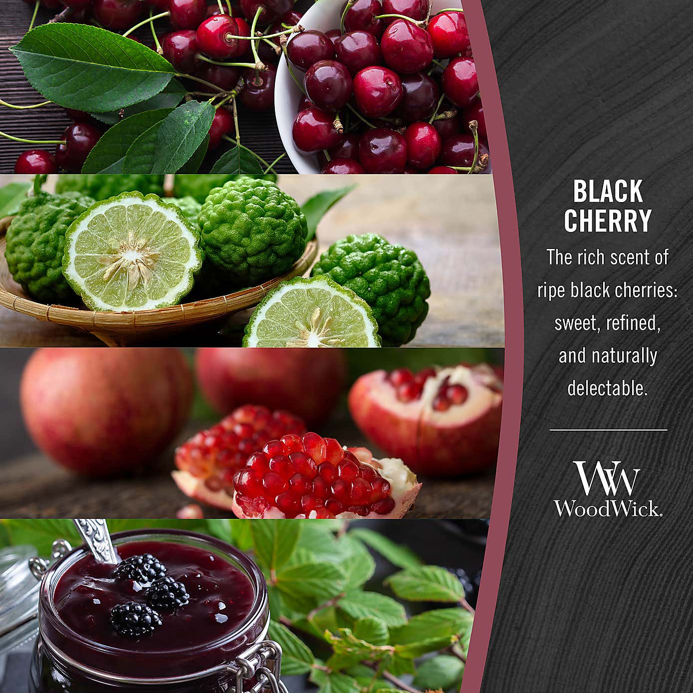 Woodwick Black Cherry Large Hourglass Candle