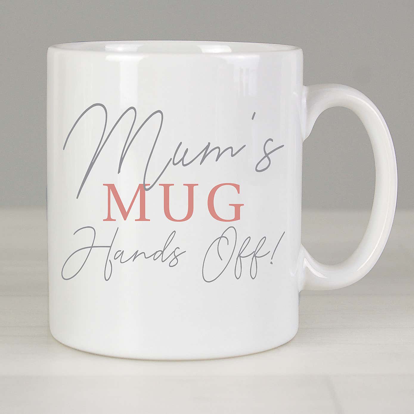 Personalised Grey and Blush Mug