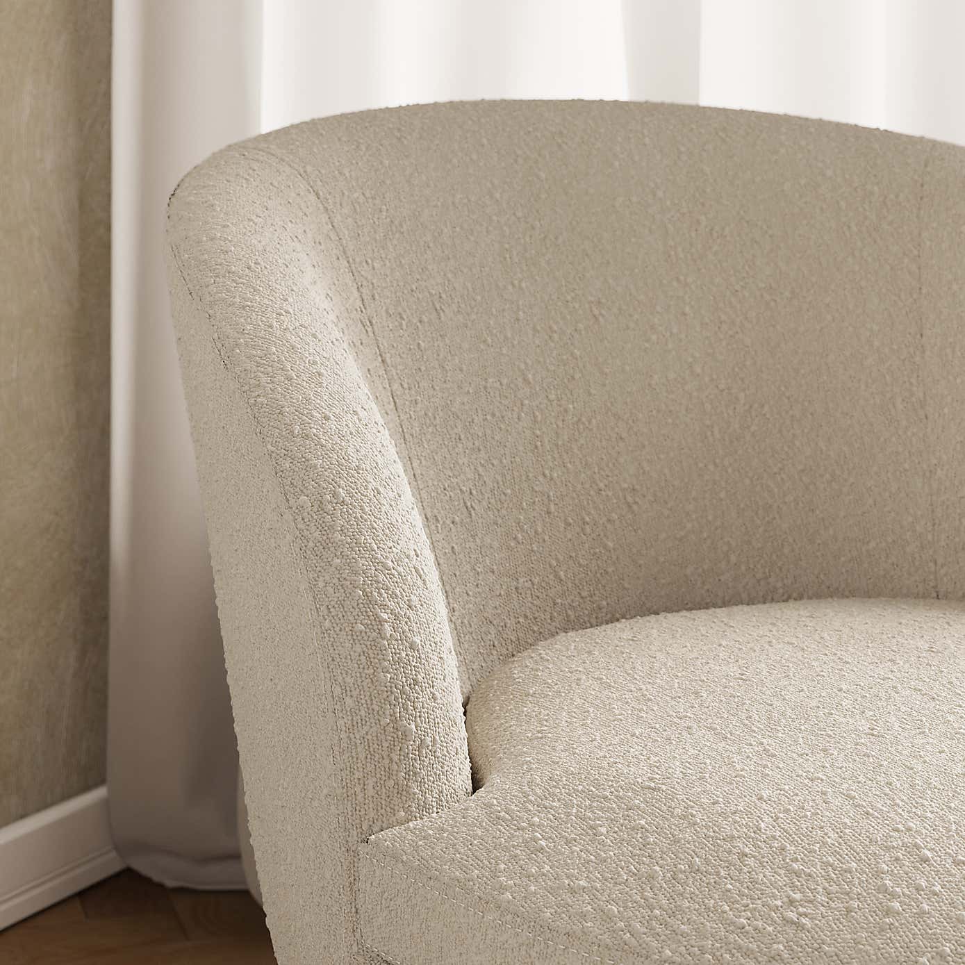 Marcie Luxe Ivory Boucle Cocktail Chair