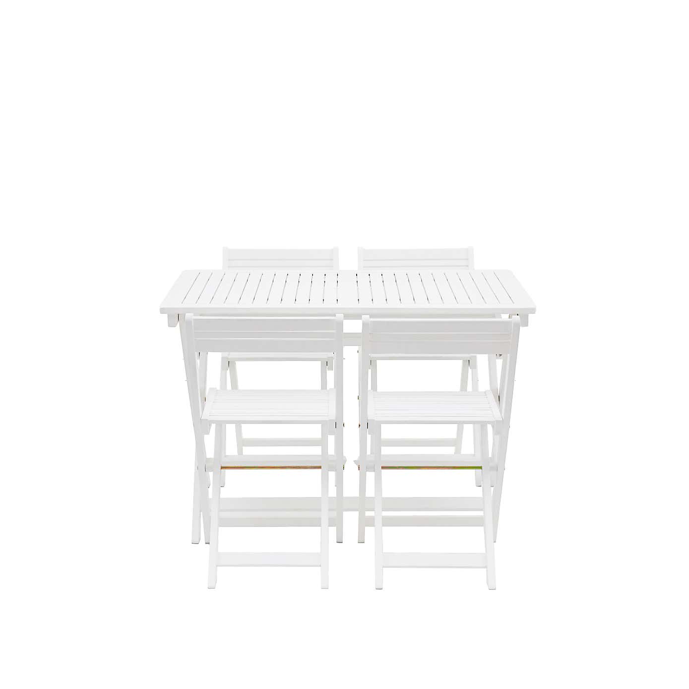 Ottinge White Foldaway Dining Set