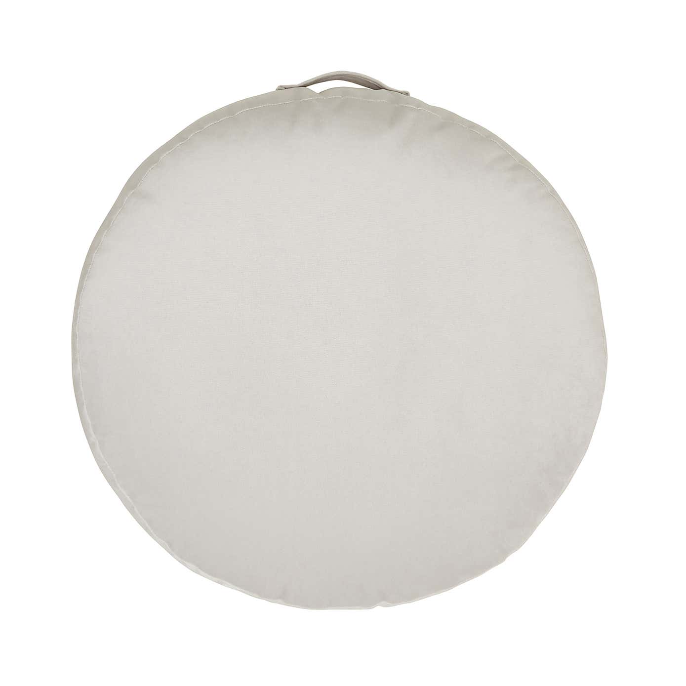 Shiny Velour Ecru Floor Cushion