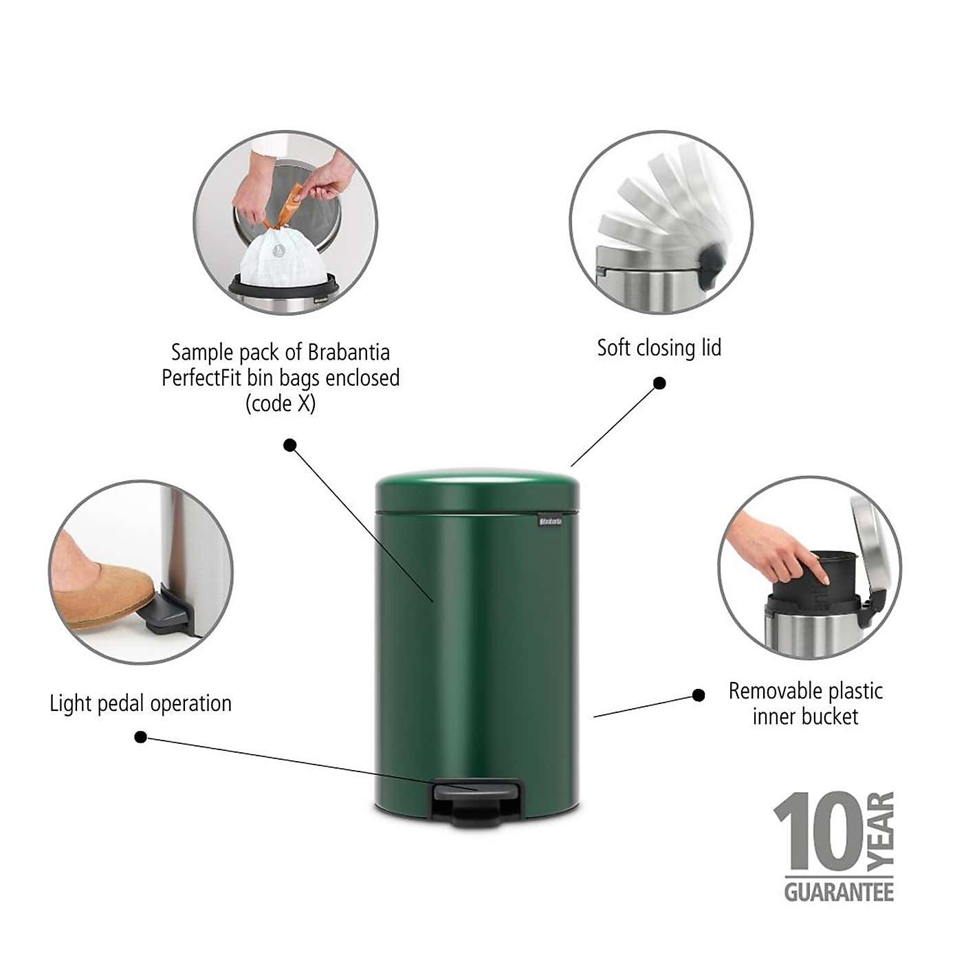 Brabantia NewIcon 12L Pedal Bin