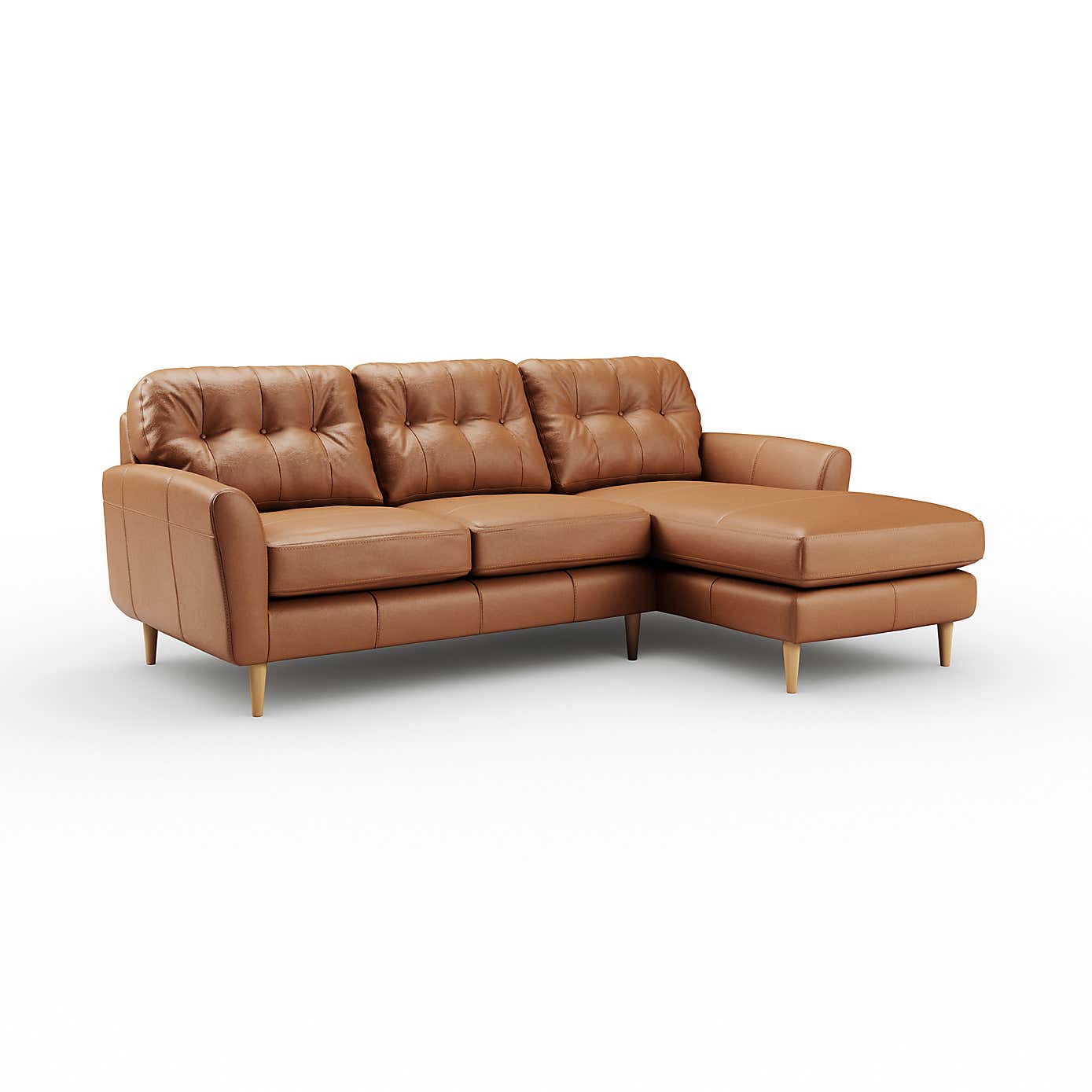 Sven Classic Leather Large Corner Chaise Sofa