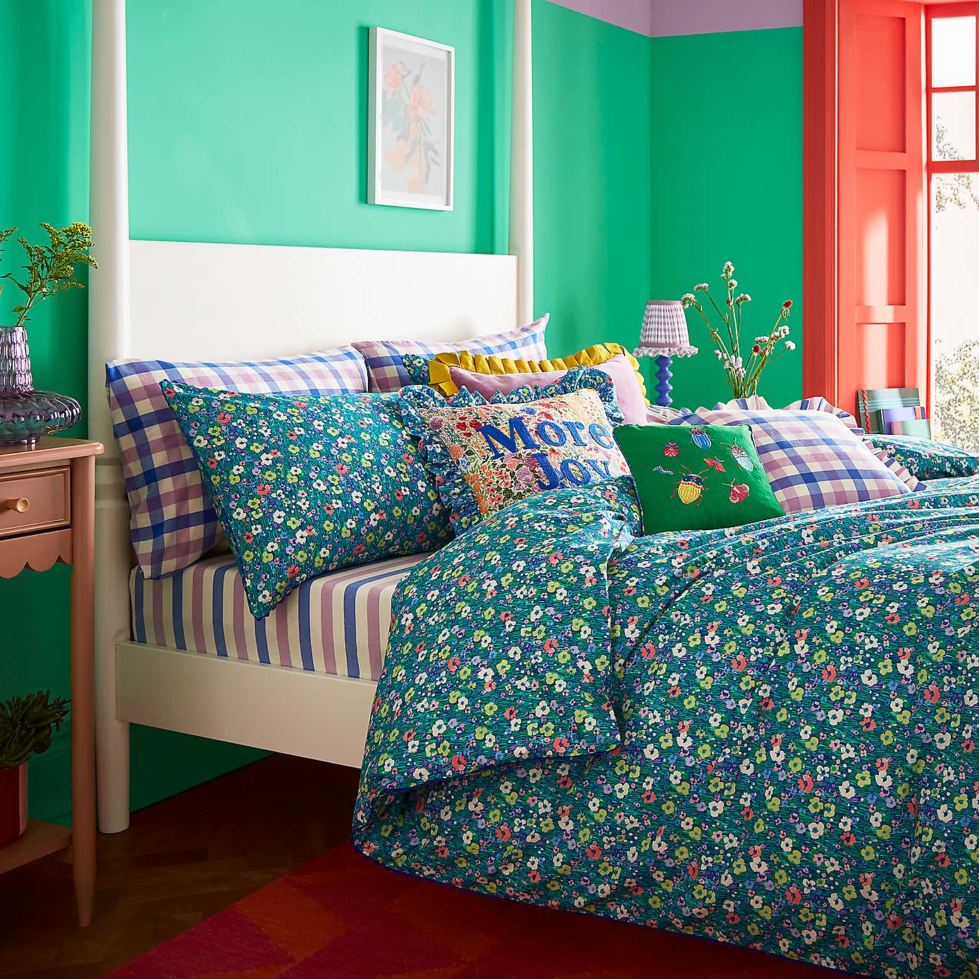 Sophie Robinson Petal Meadow 100% Cotton Duvet Cover & Pillowcase Set